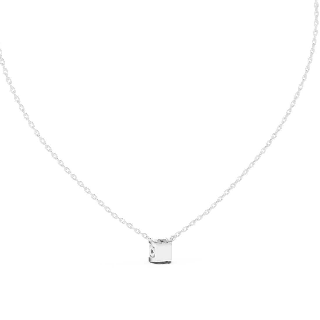 Classic Princess Solitaire Diamond Pendant