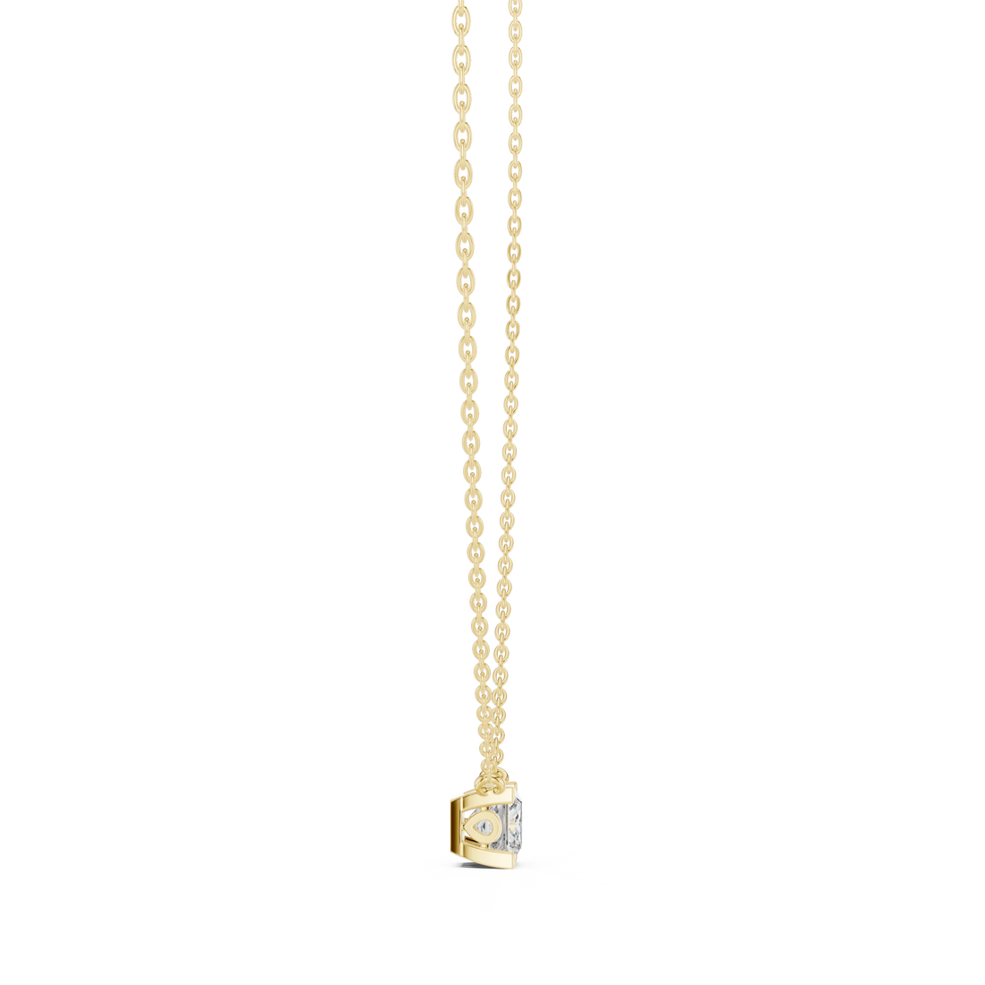 Classic Princess Solitaire Diamond Pendant