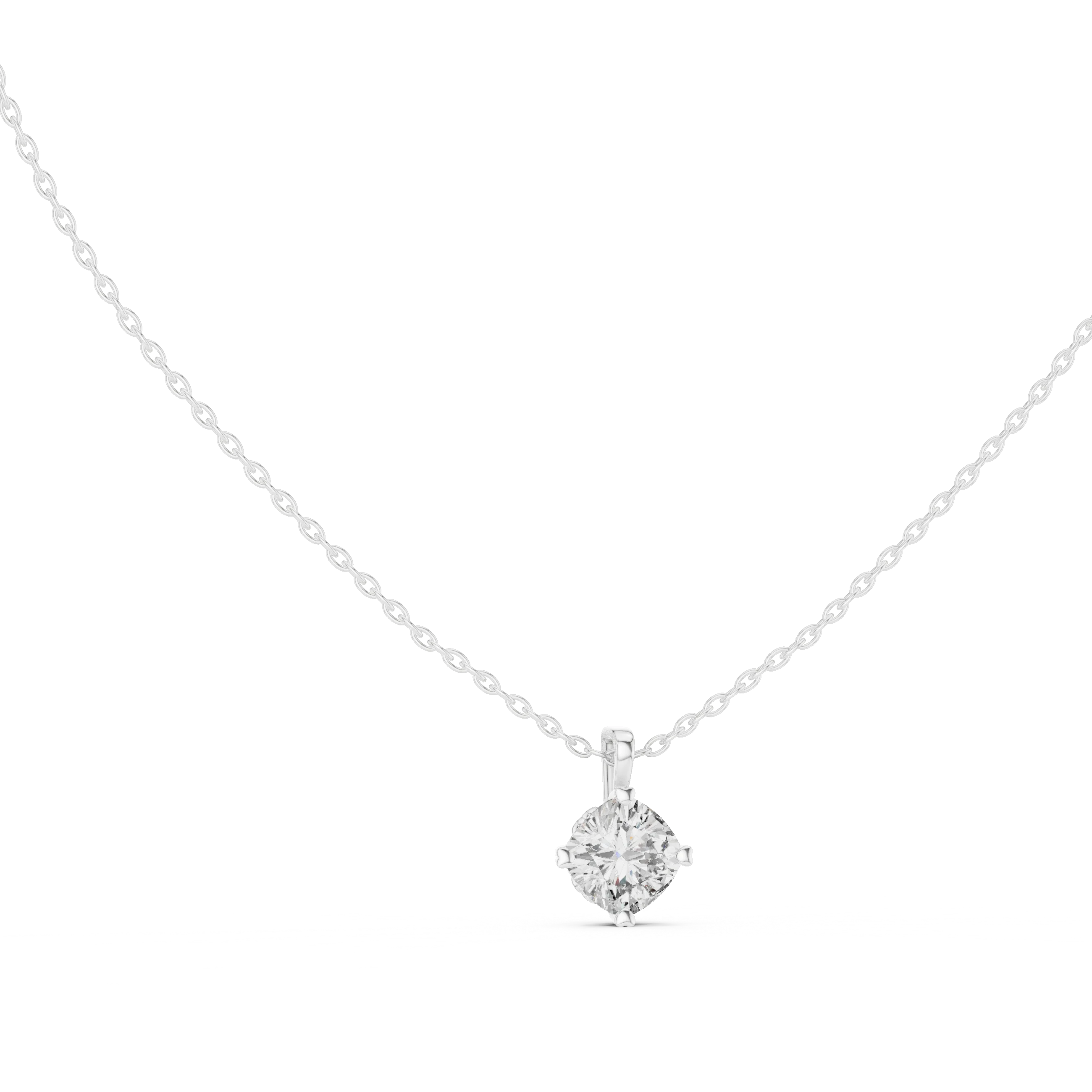 Pure Radiance Round Solitaire Diamond Pendant