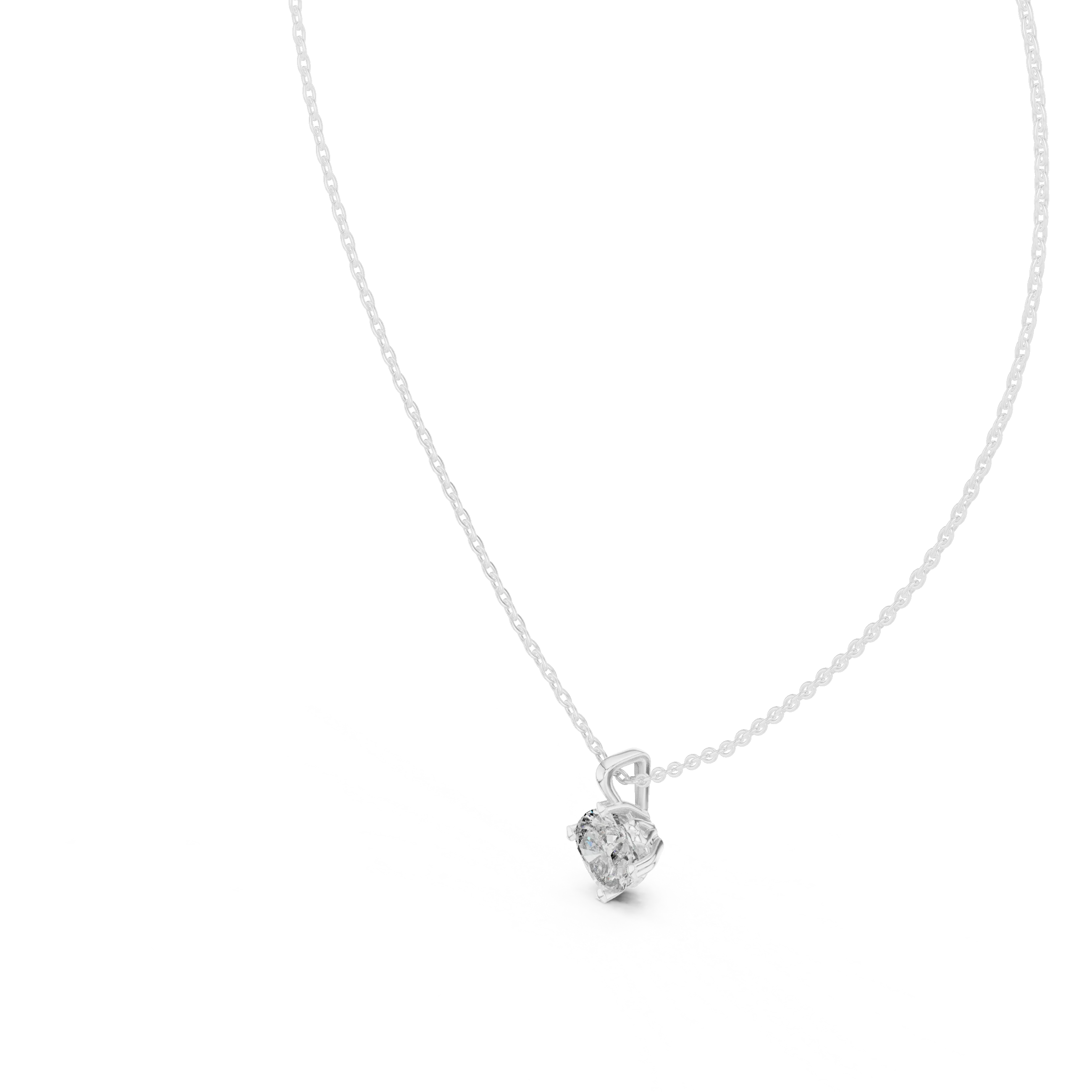Pure Radiance Round Solitaire Diamond Pendant