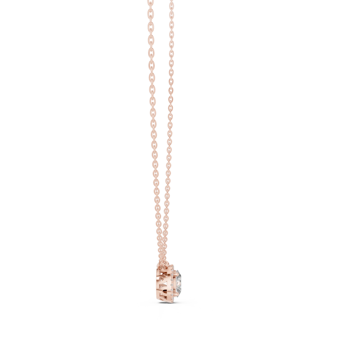 Eternal Oval Halo Diamond Pendant