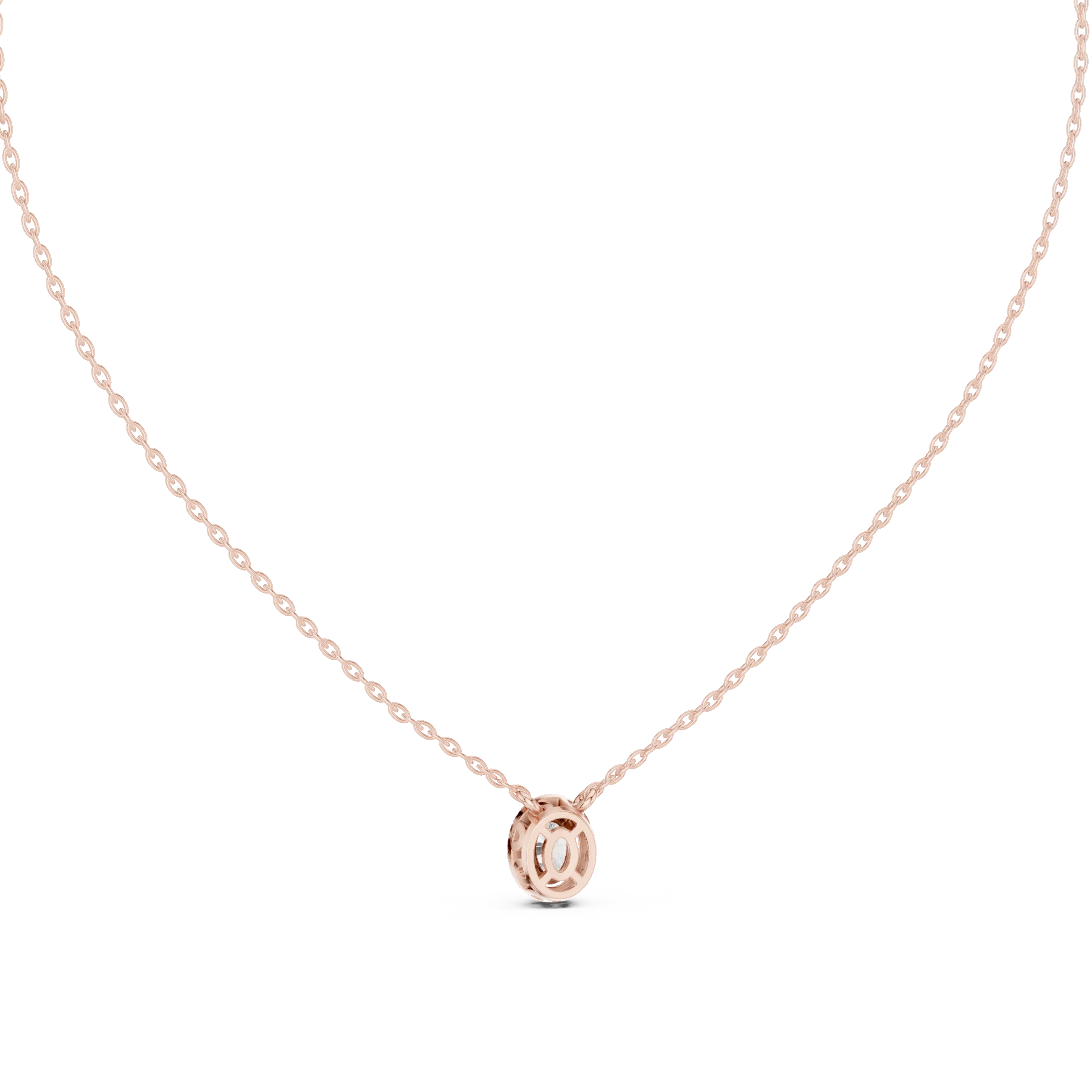 Eternal Oval Halo Diamond Pendant
