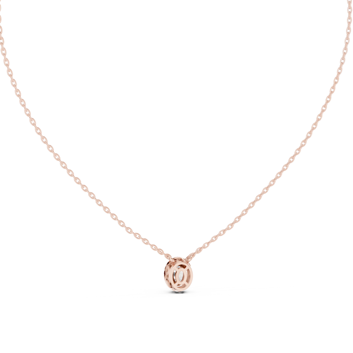 Eternal Oval Halo Diamond Pendant