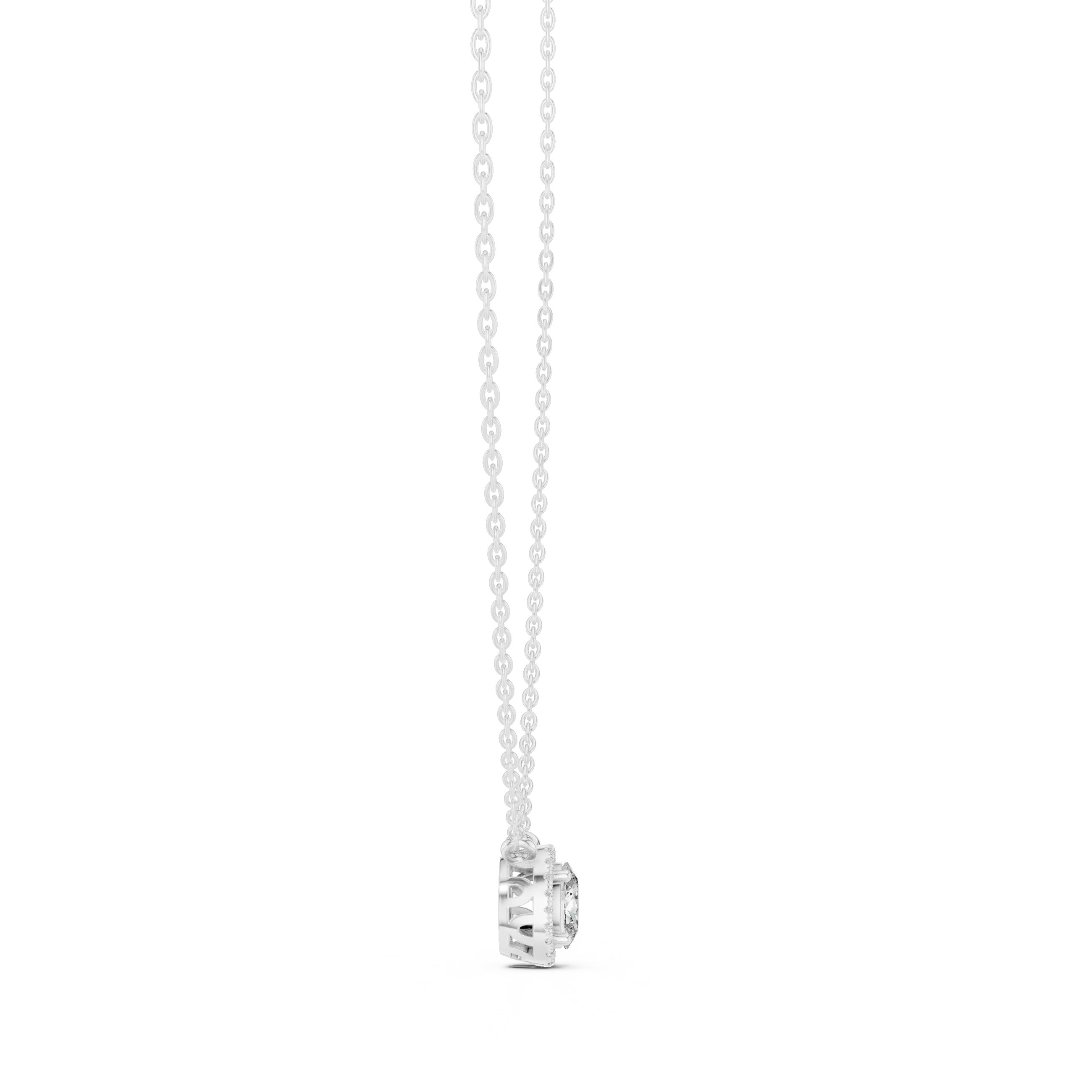 Eternal Oval Halo Diamond Pendant