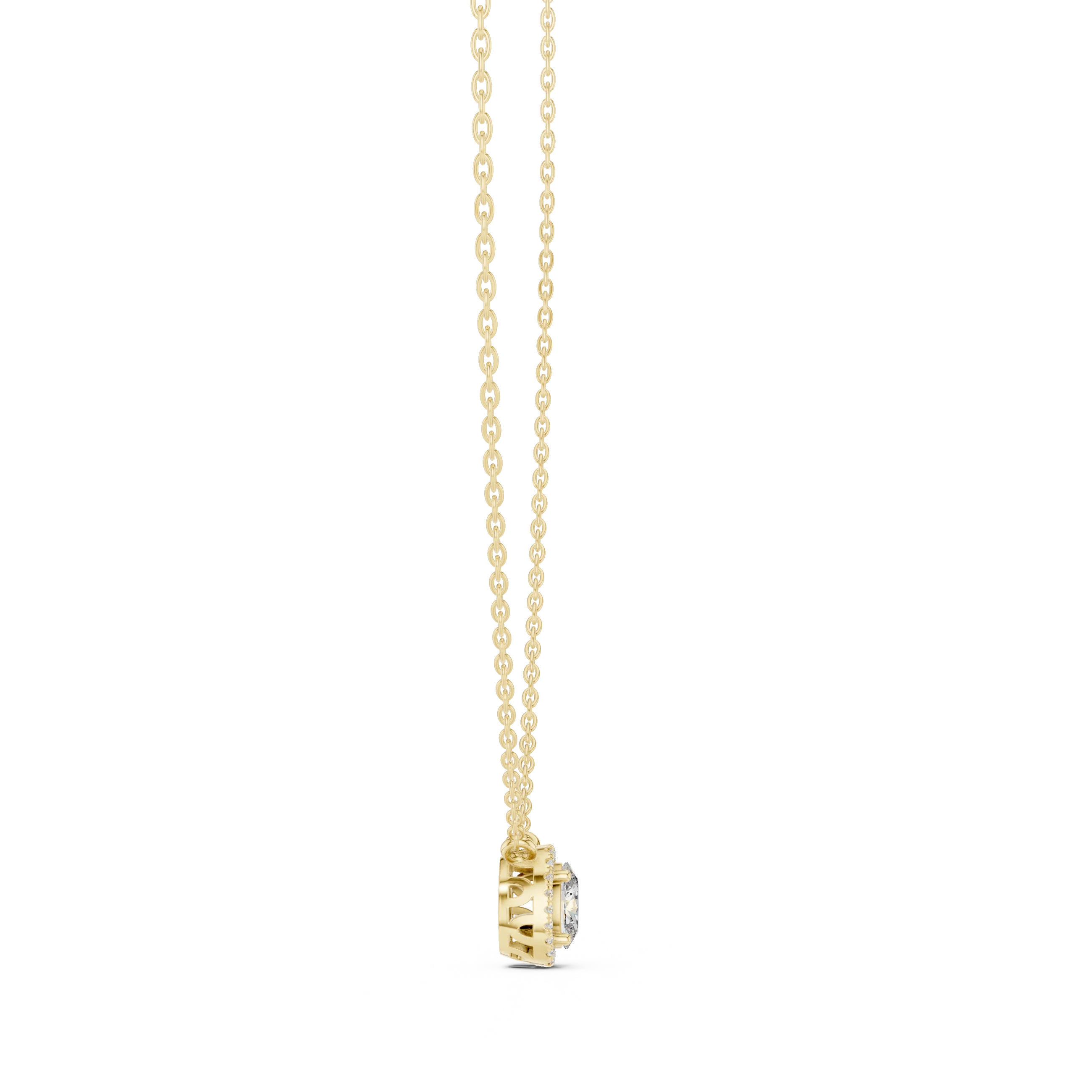 Eternal Oval Halo Diamond Pendant