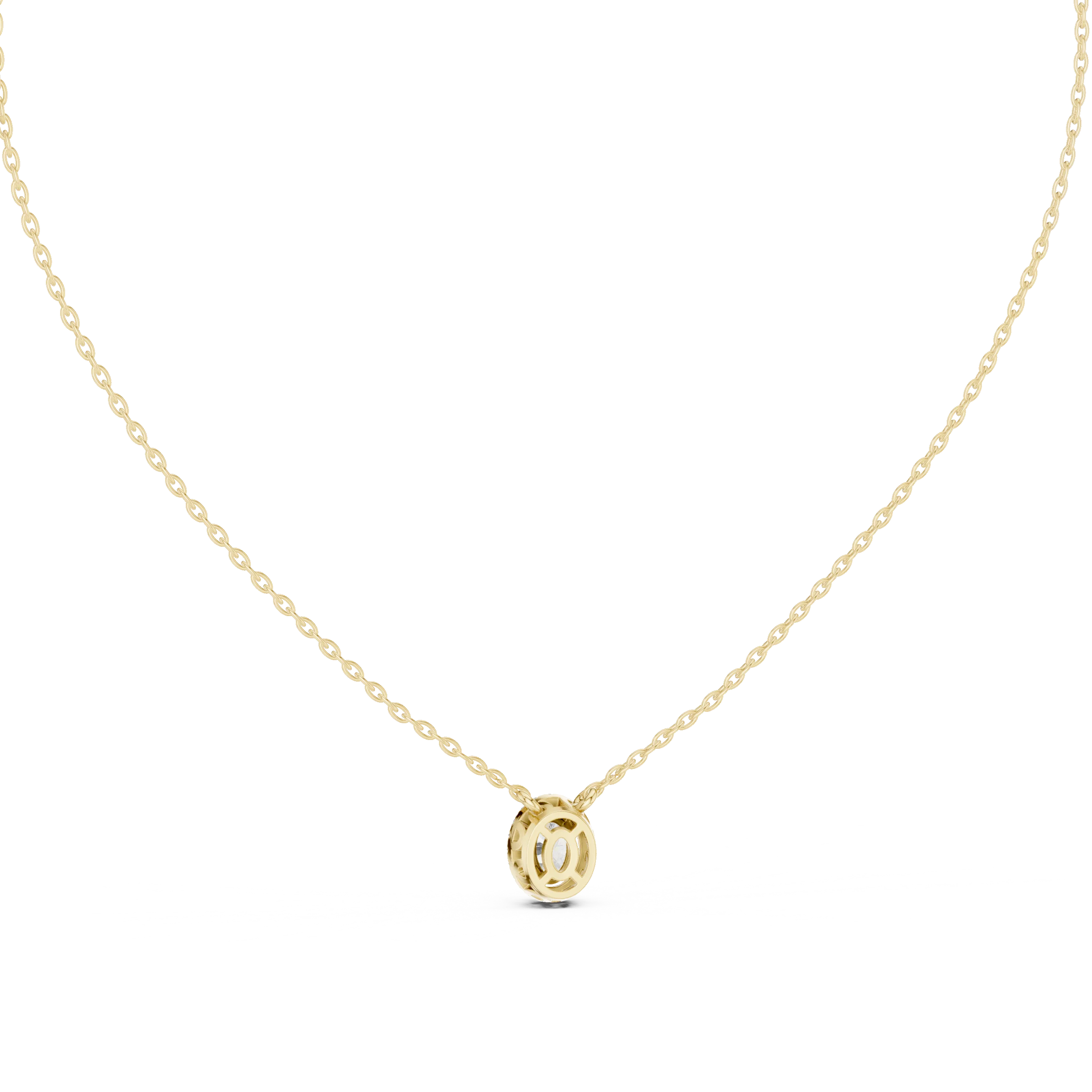 Eternal Oval Halo Diamond Pendant