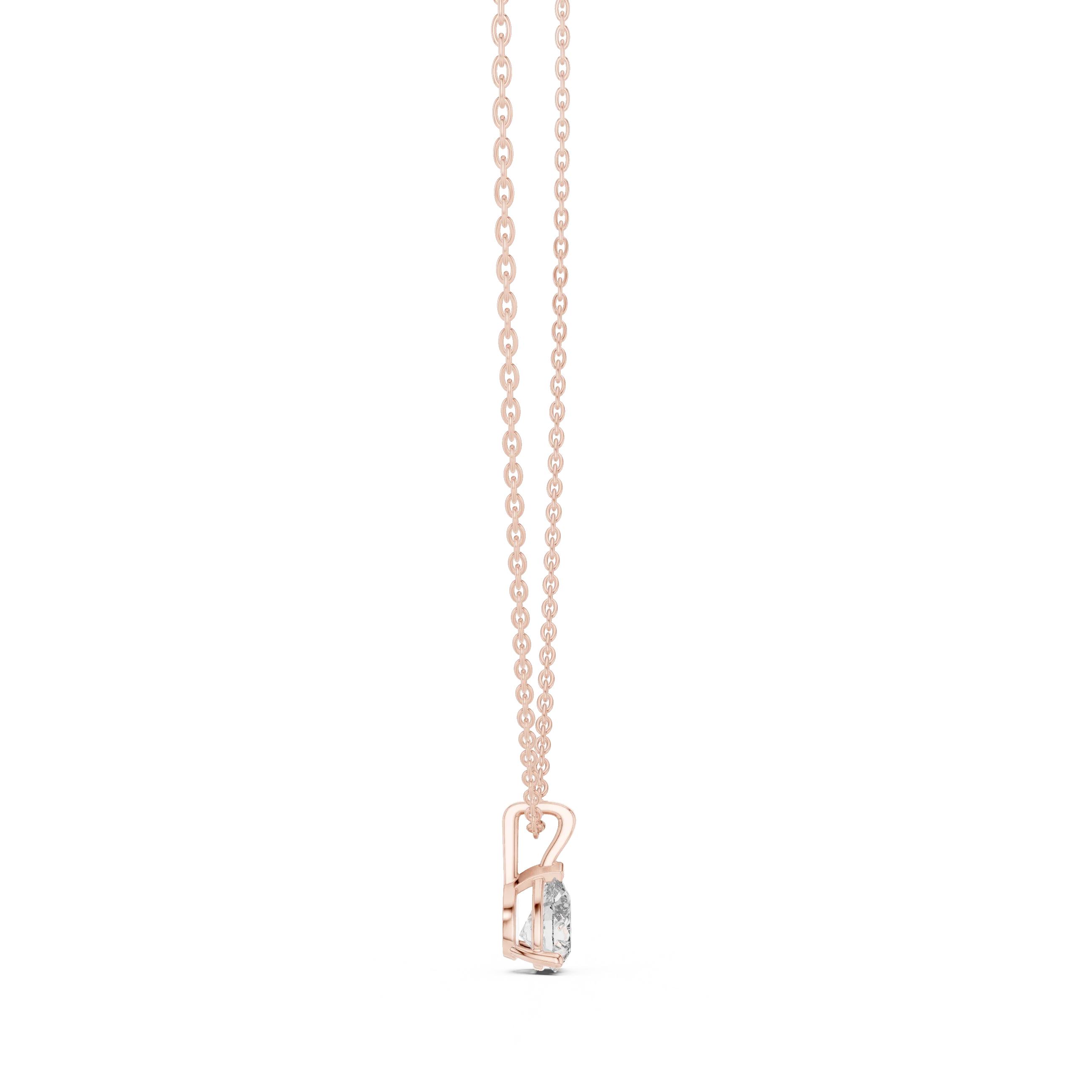Graceful Pear Solitaire Diamond Pendant