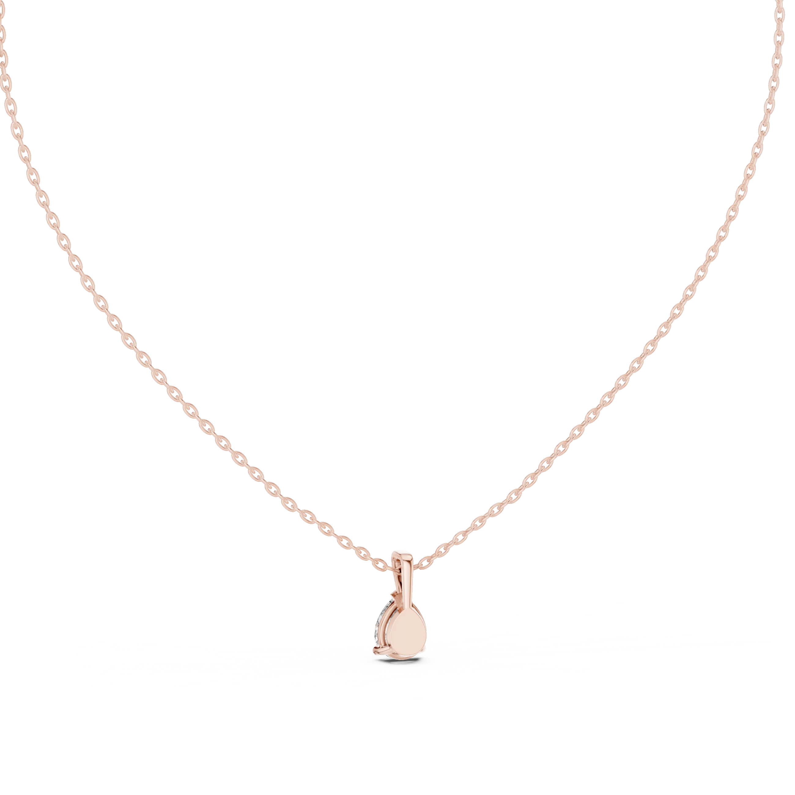 Graceful Pear Solitaire Diamond Pendant