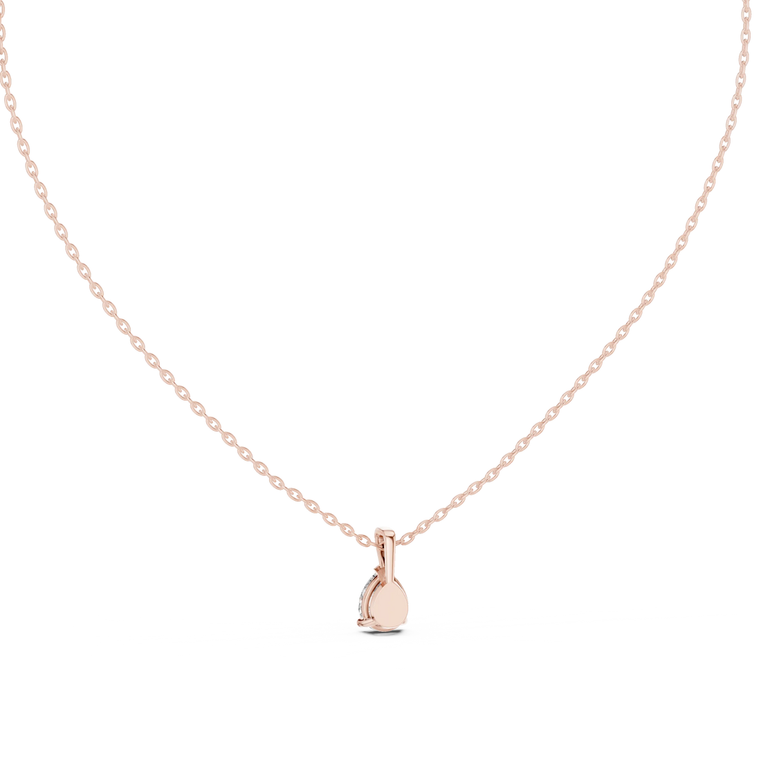 Graceful Pear Solitaire Diamond Pendant