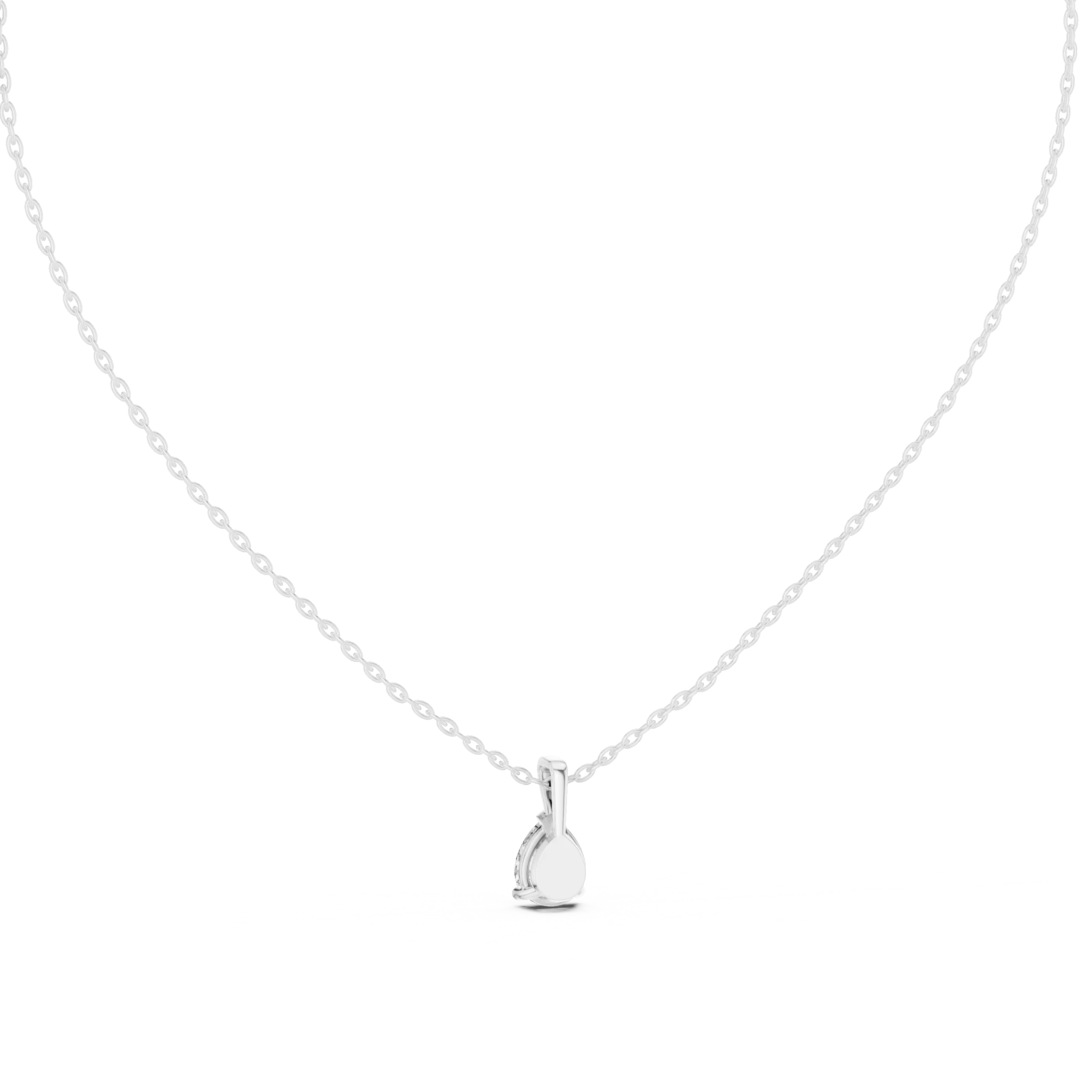 Graceful Pear Solitaire Diamond Pendant