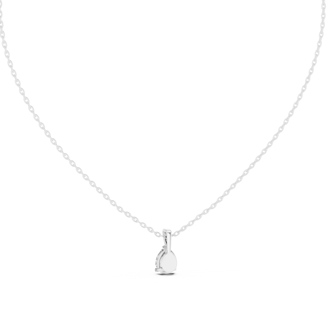 Graceful Pear Solitaire Diamond Pendant