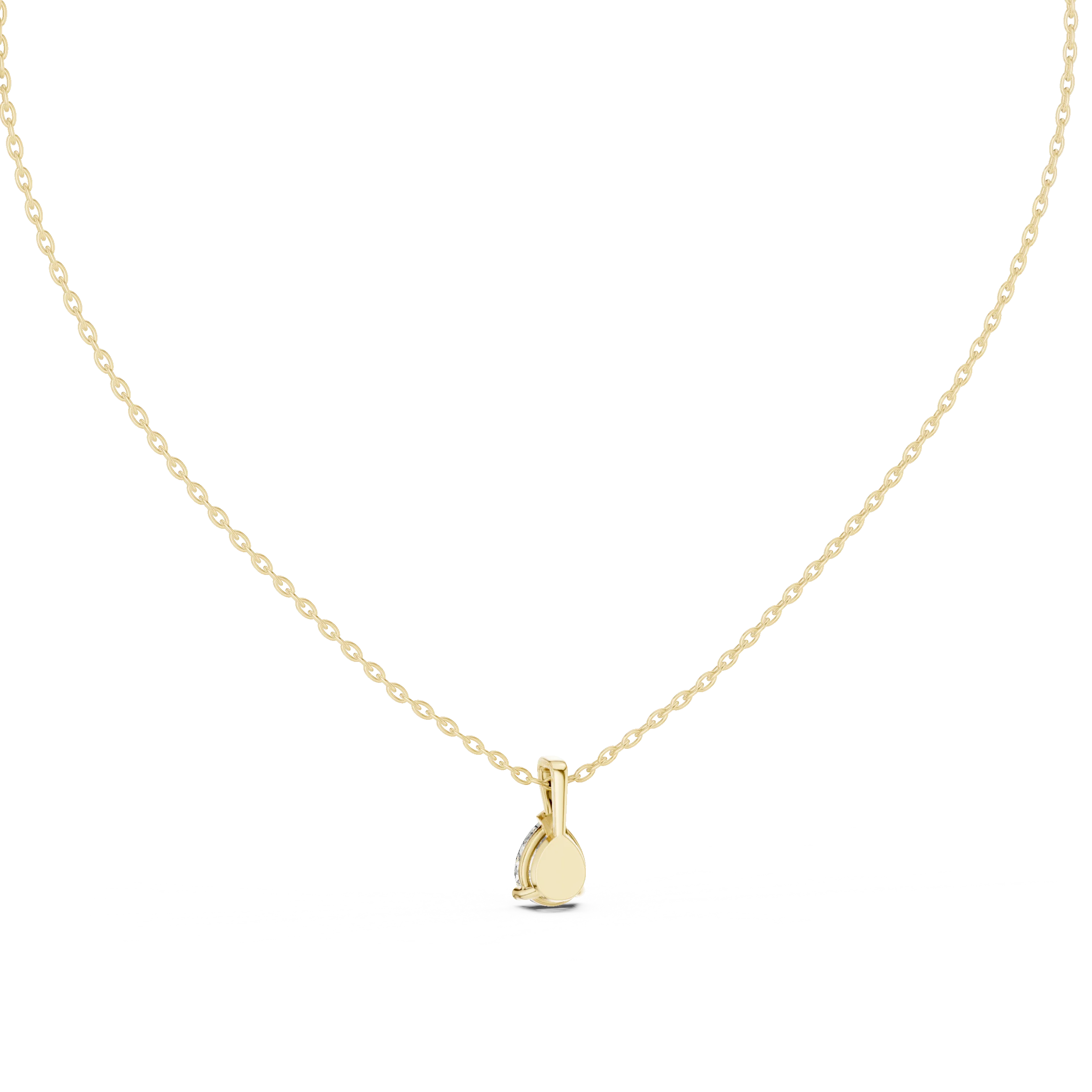 Graceful Pear Solitaire Diamond Pendant