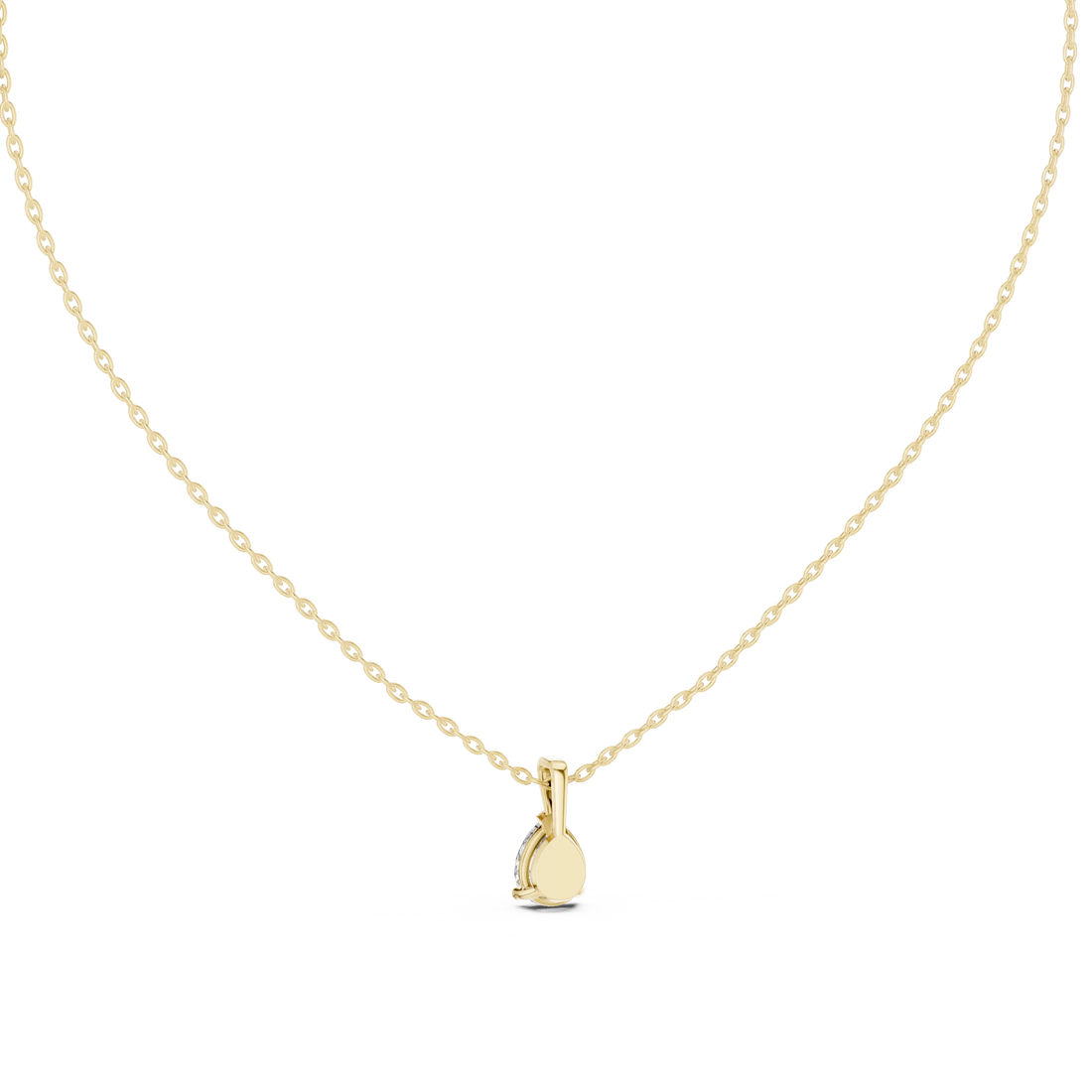 Graceful Pear Solitaire Diamond Pendant