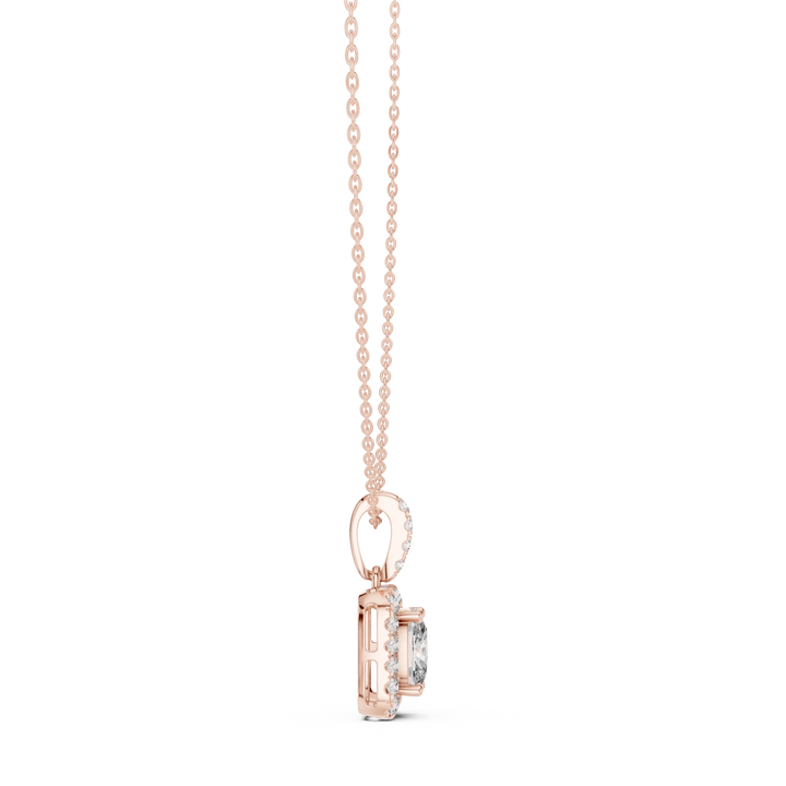 Royal Cushion Halo Diamond Pendant