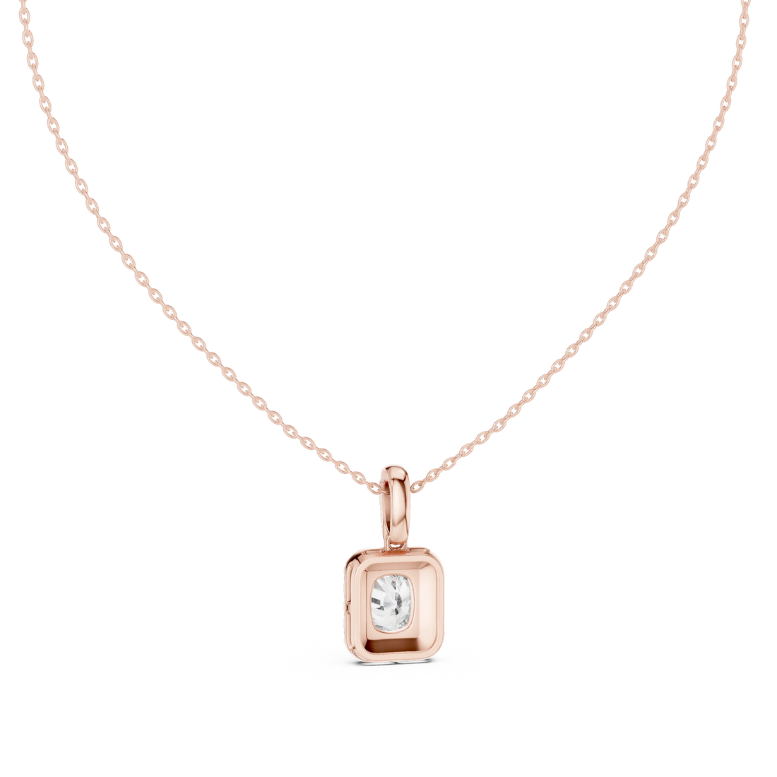 Royal Cushion Halo Diamond Pendant