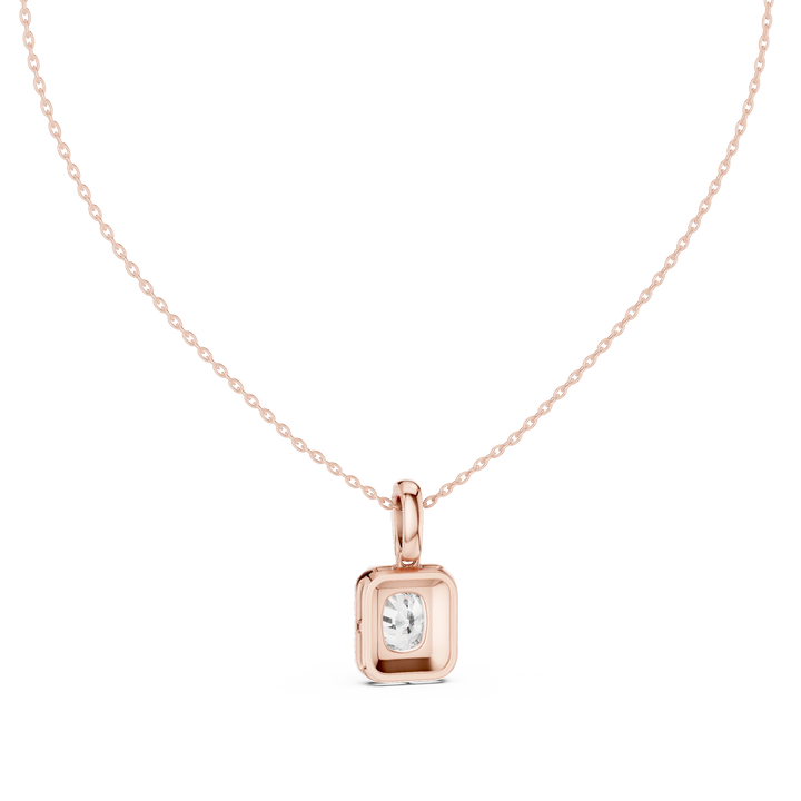 Royal Cushion Halo Diamond Pendant