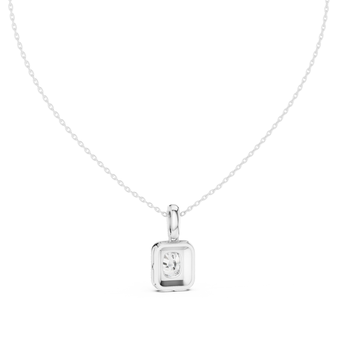 Royal Cushion Halo Diamond Pendant