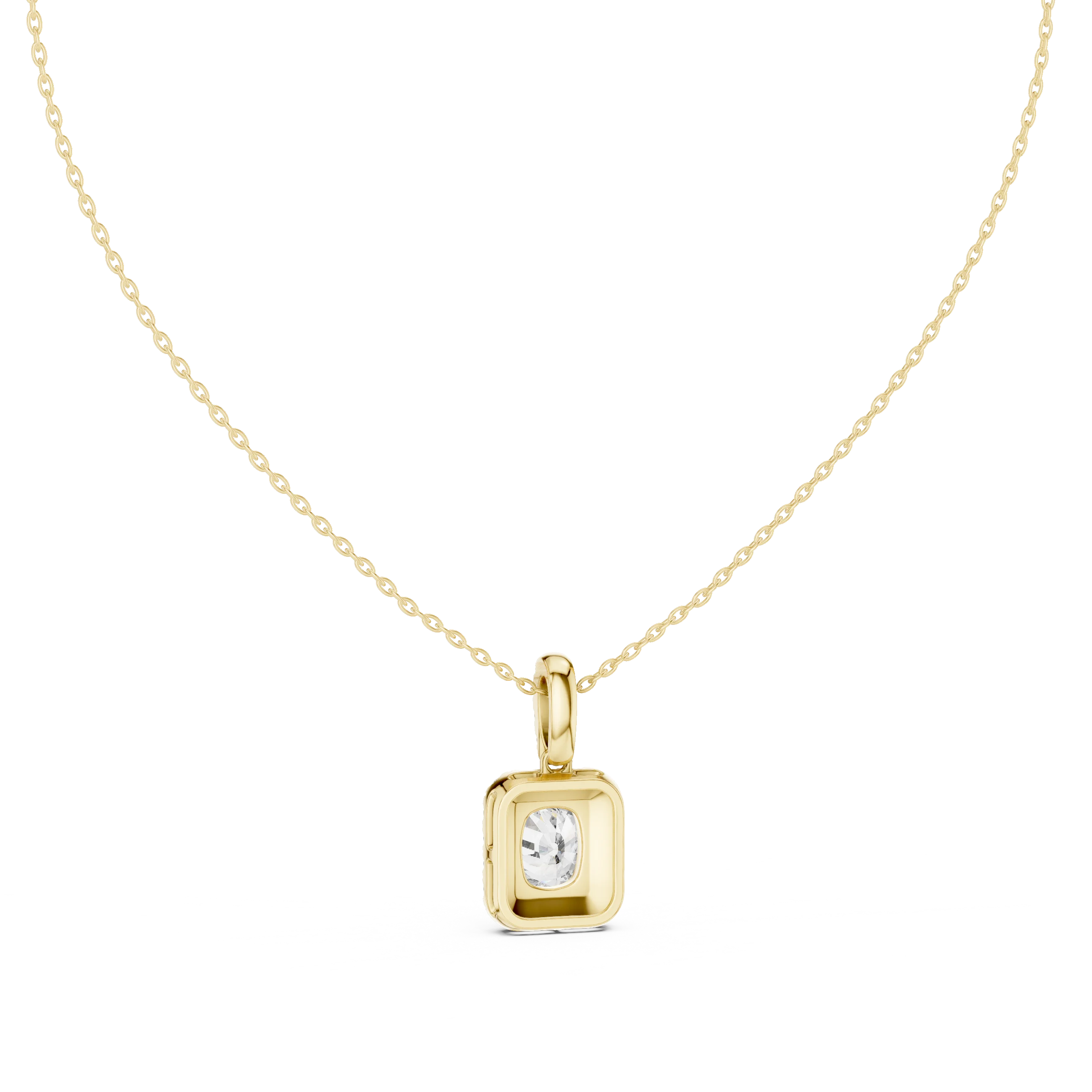 Royal Cushion Halo Diamond Pendant