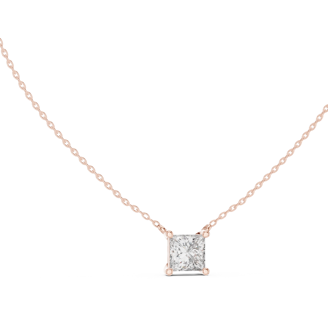 Pure Princess Solitaire Diamond Pendant