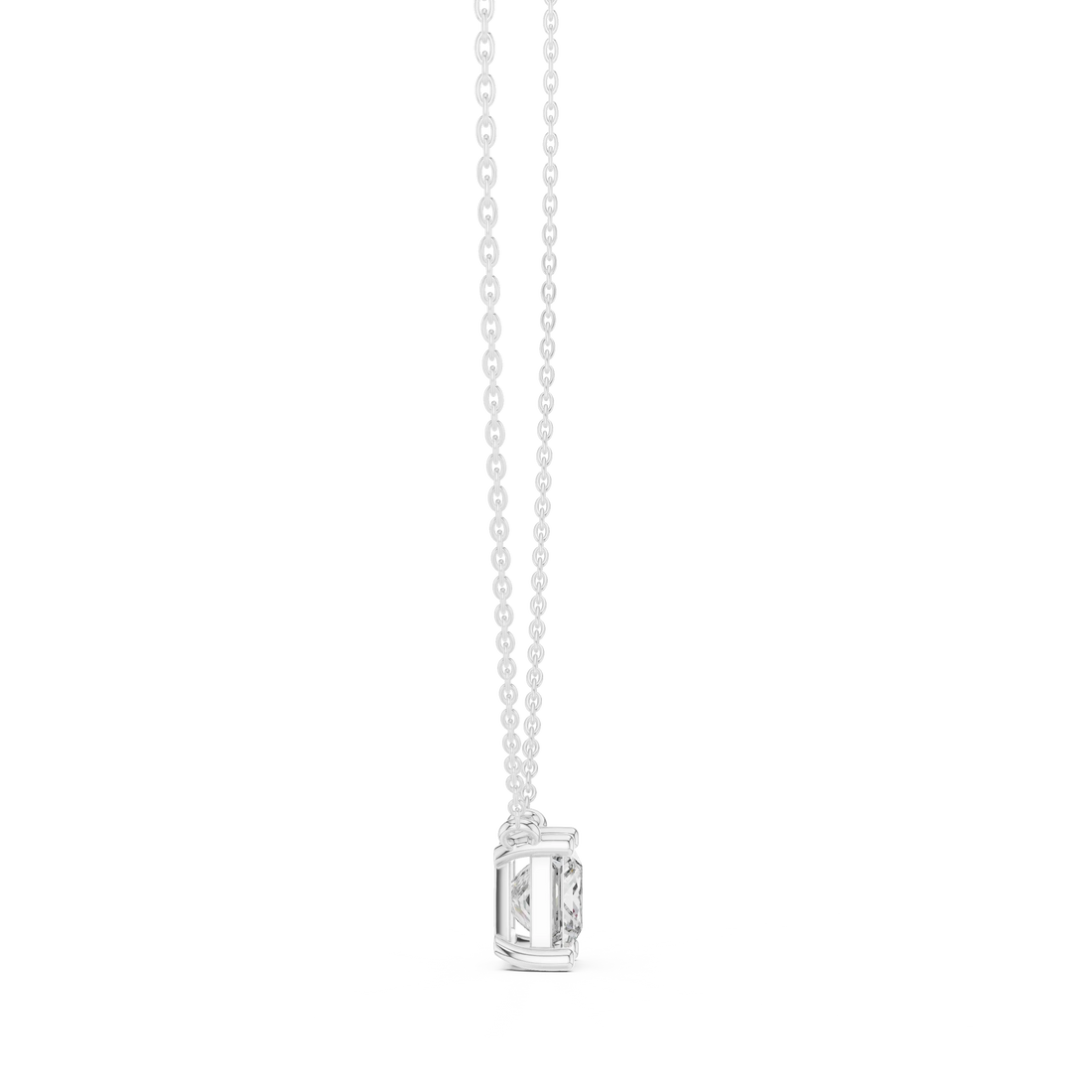 Pure Princess Solitaire Diamond Pendant