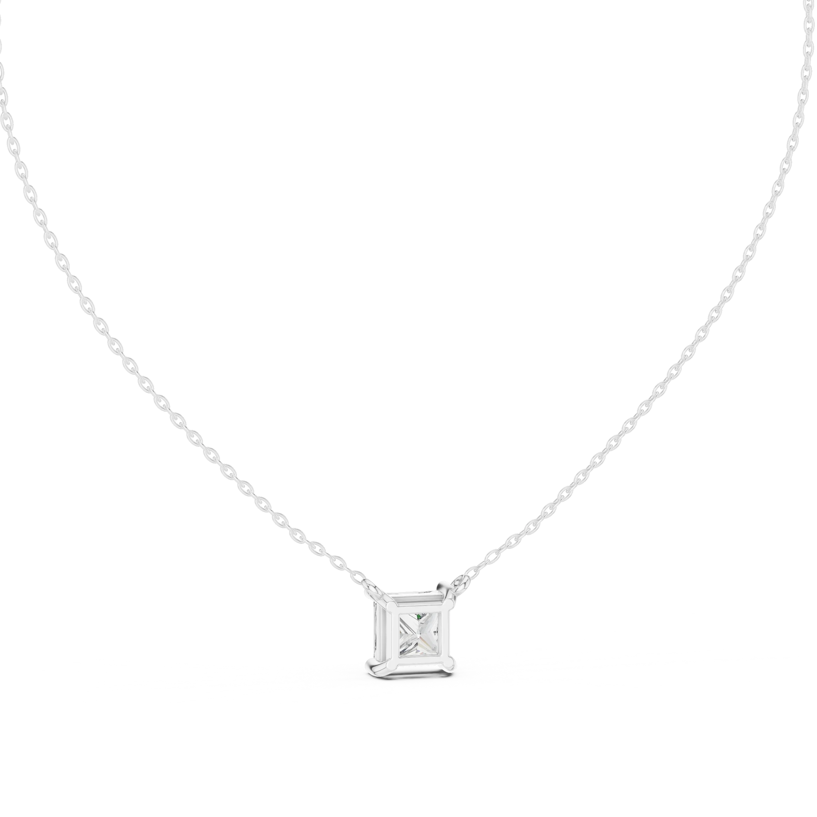 Pure Princess Solitaire Diamond Pendant