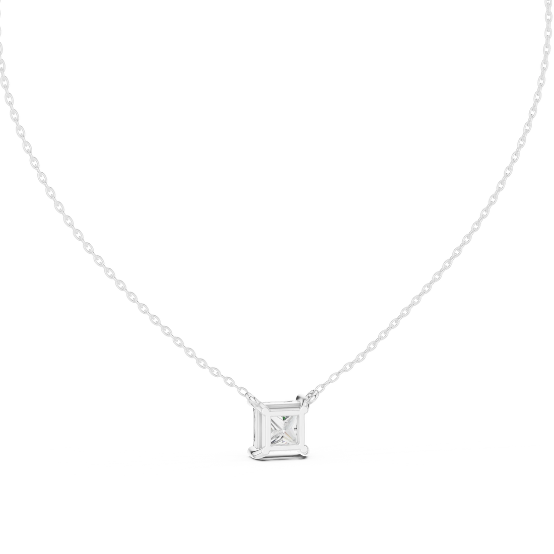 Pure Princess Solitaire Diamond Pendant
