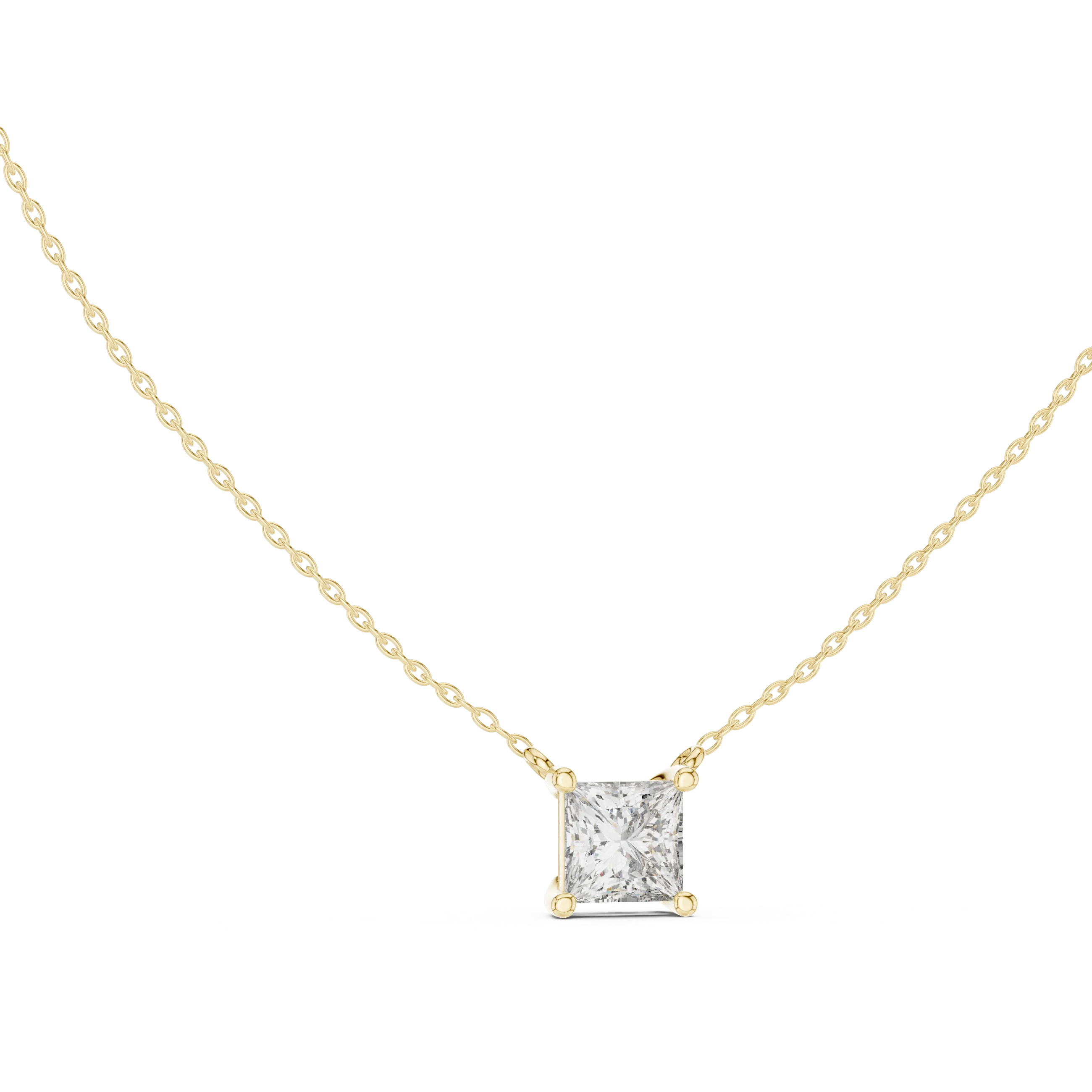 Pure Princess Solitaire Diamond Pendant