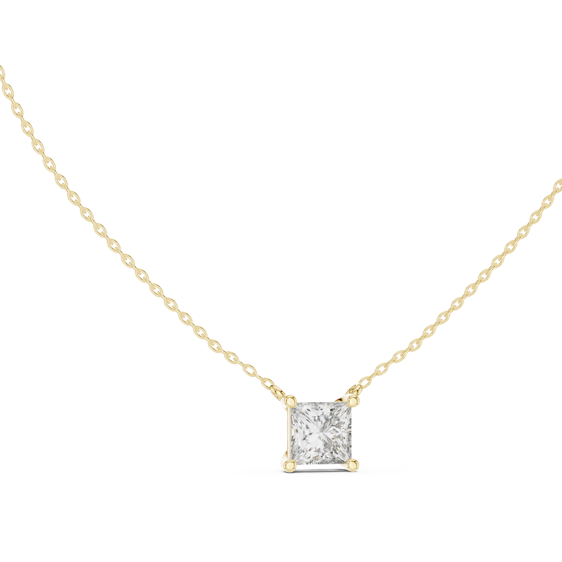 Pure Princess Solitaire Diamond Pendant