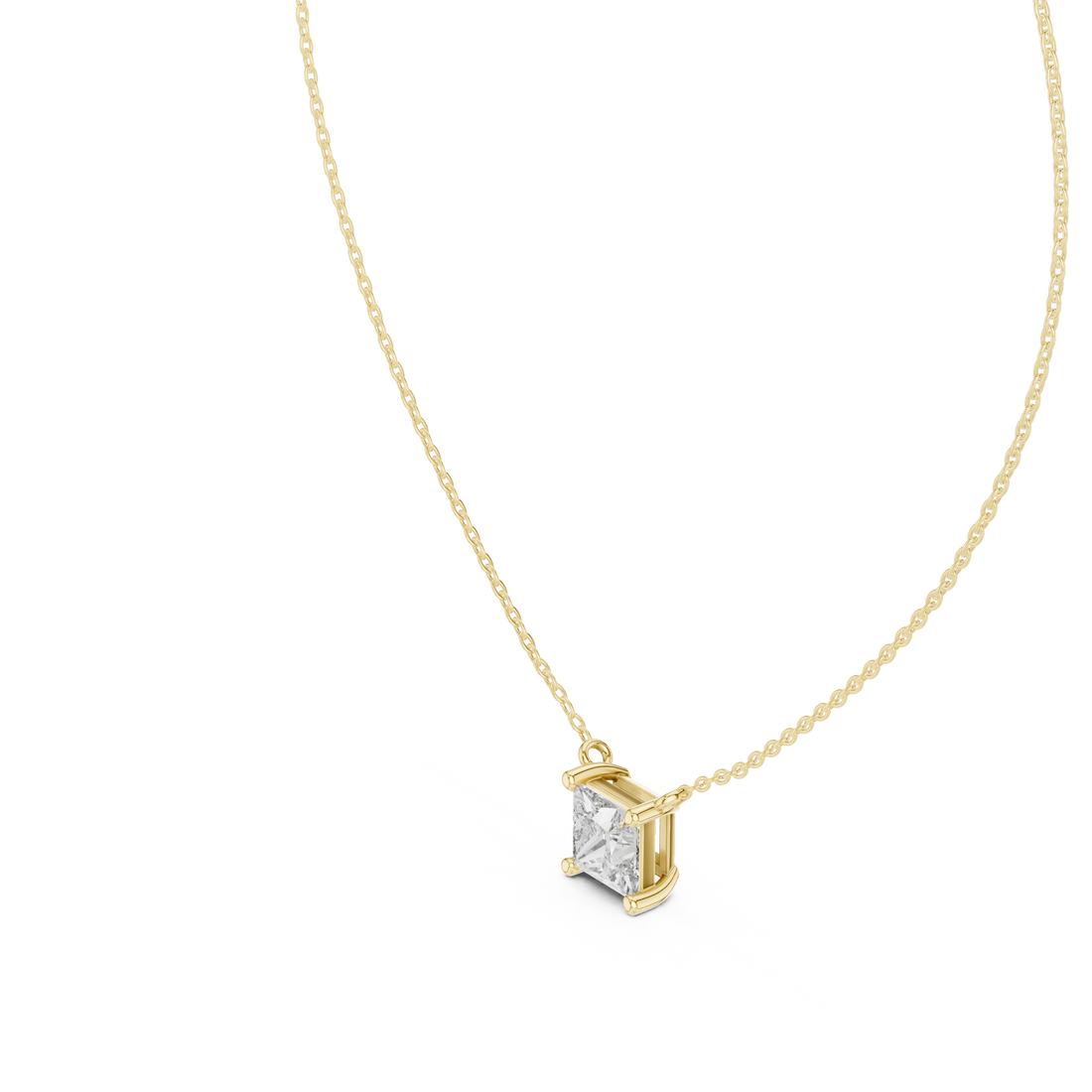 Pure Princess Solitaire Diamond Pendant