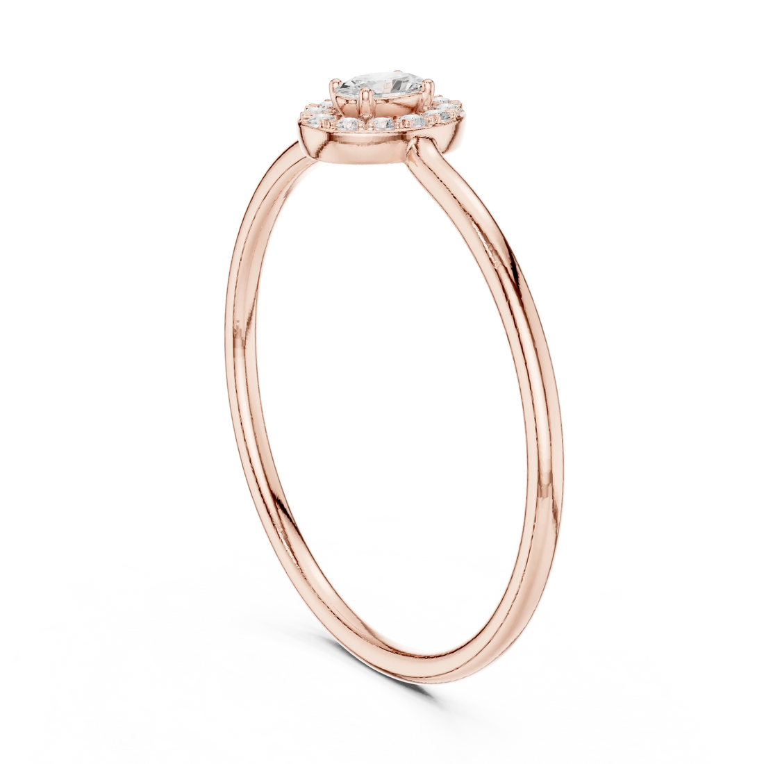 Oval-Cut Diamond Halo Engagement Ring