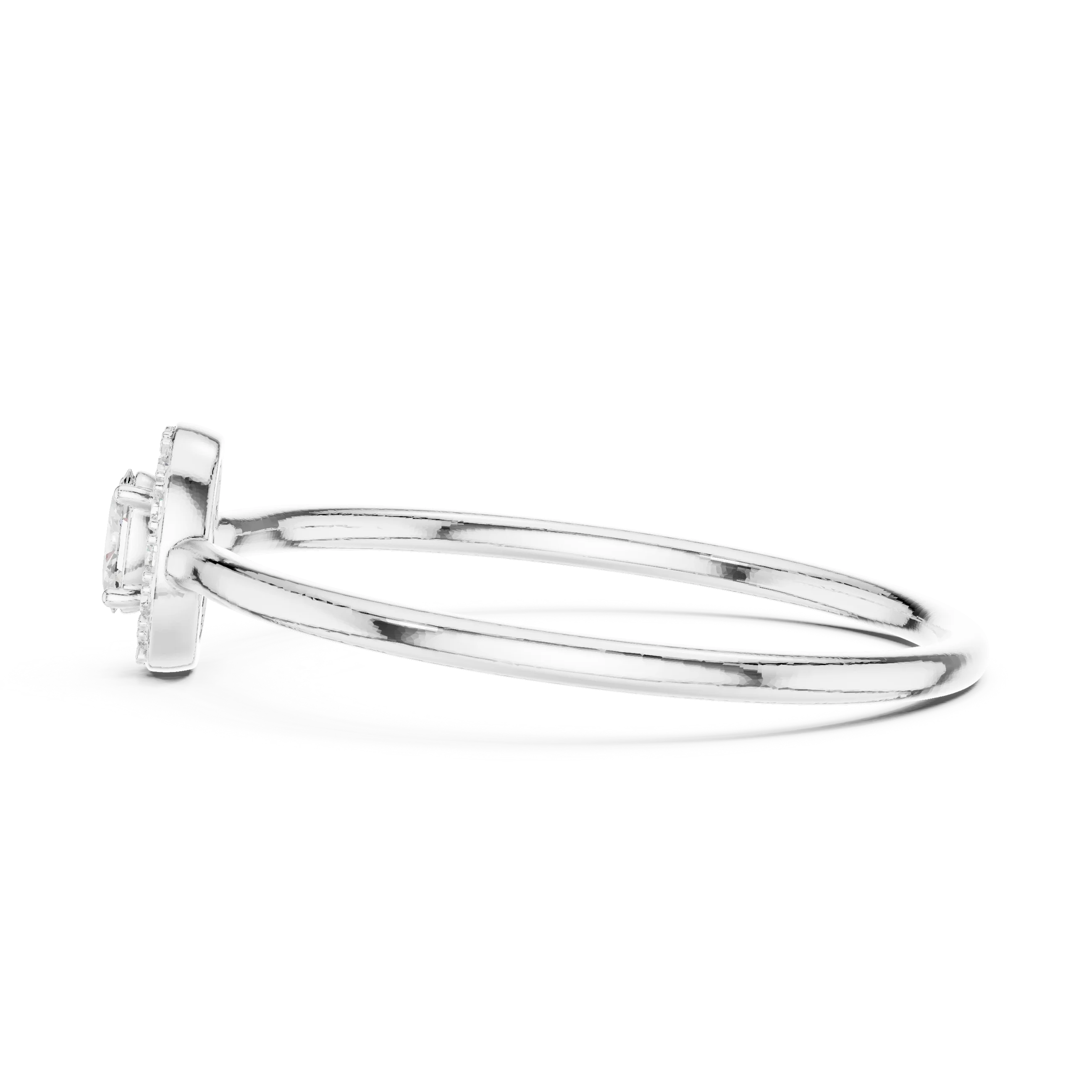 Oval-Cut Diamond Halo Engagement Ring