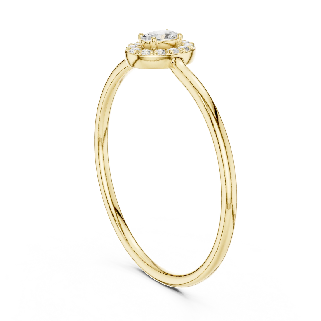 Oval-Cut Diamond Halo Engagement Ring