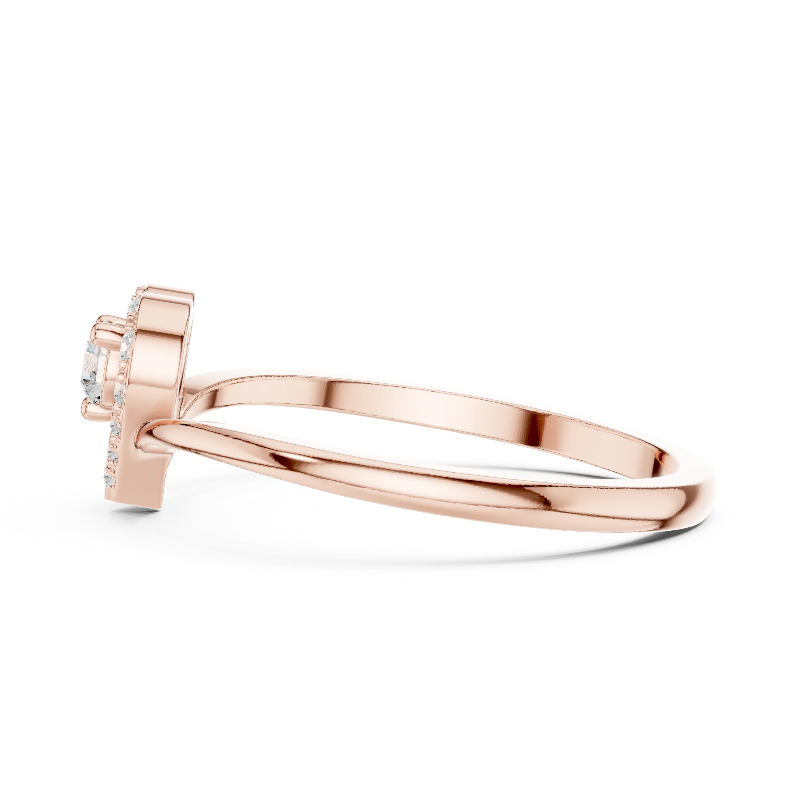 Round-Cut Diamond Halo Engagement Ring