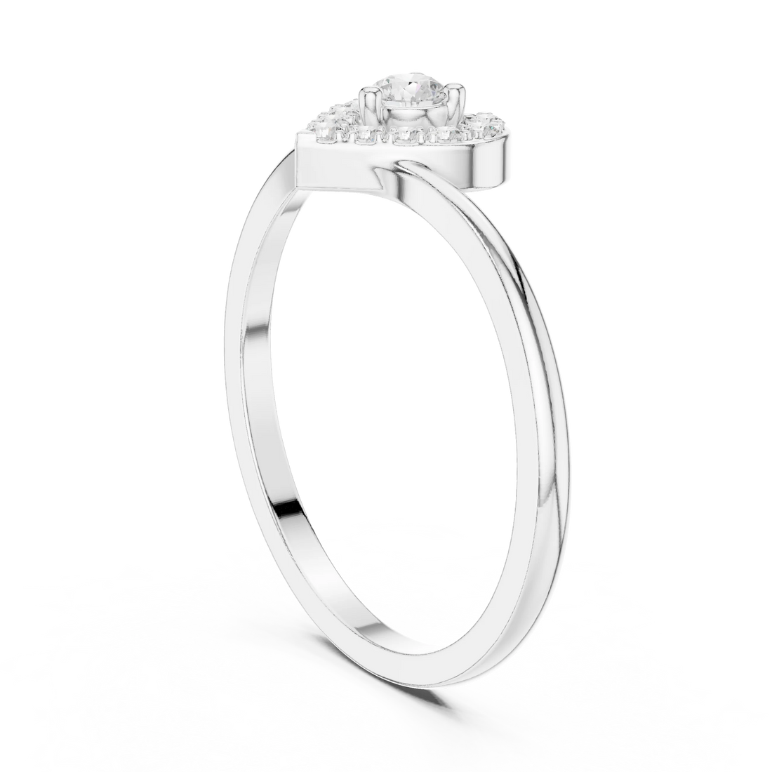 Round-Cut Diamond Halo Engagement Ring