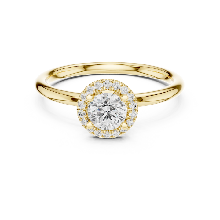 Round Diamond Halo Engagement Ring