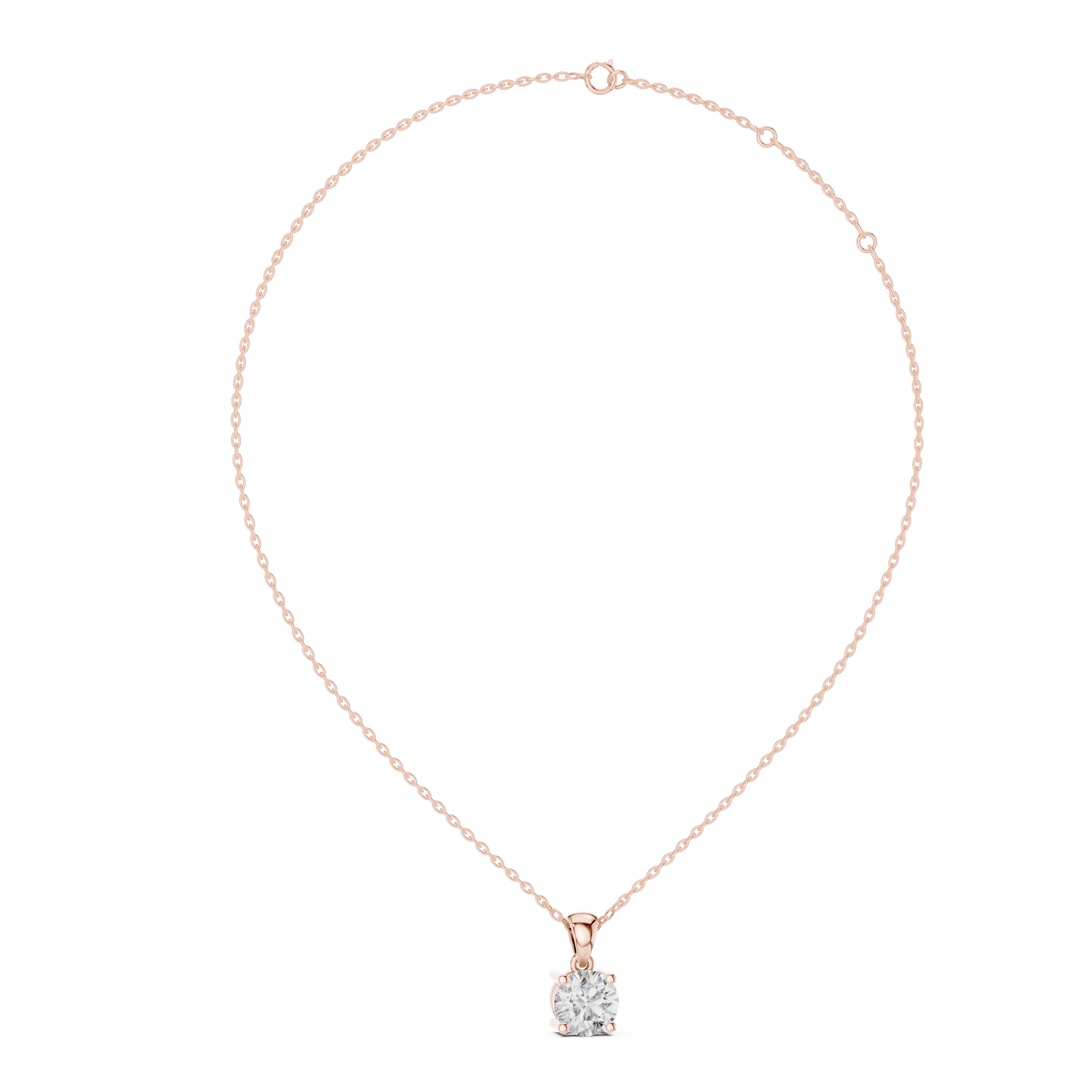 Classic Radiance Round Solitaire Diamond Pendant