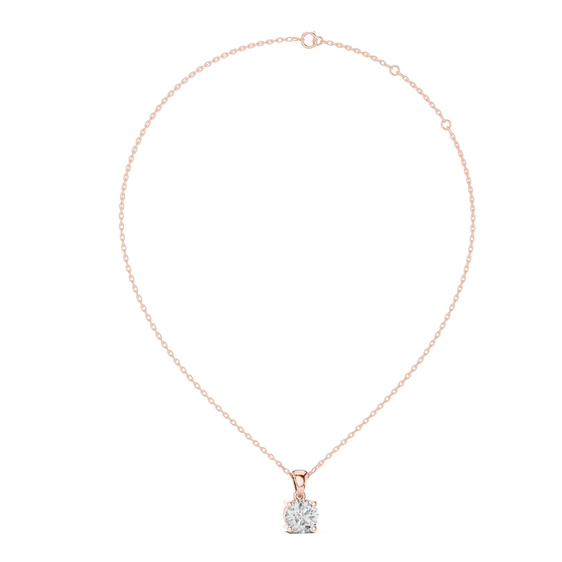 Classic Radiance Round Solitaire Diamond Pendant