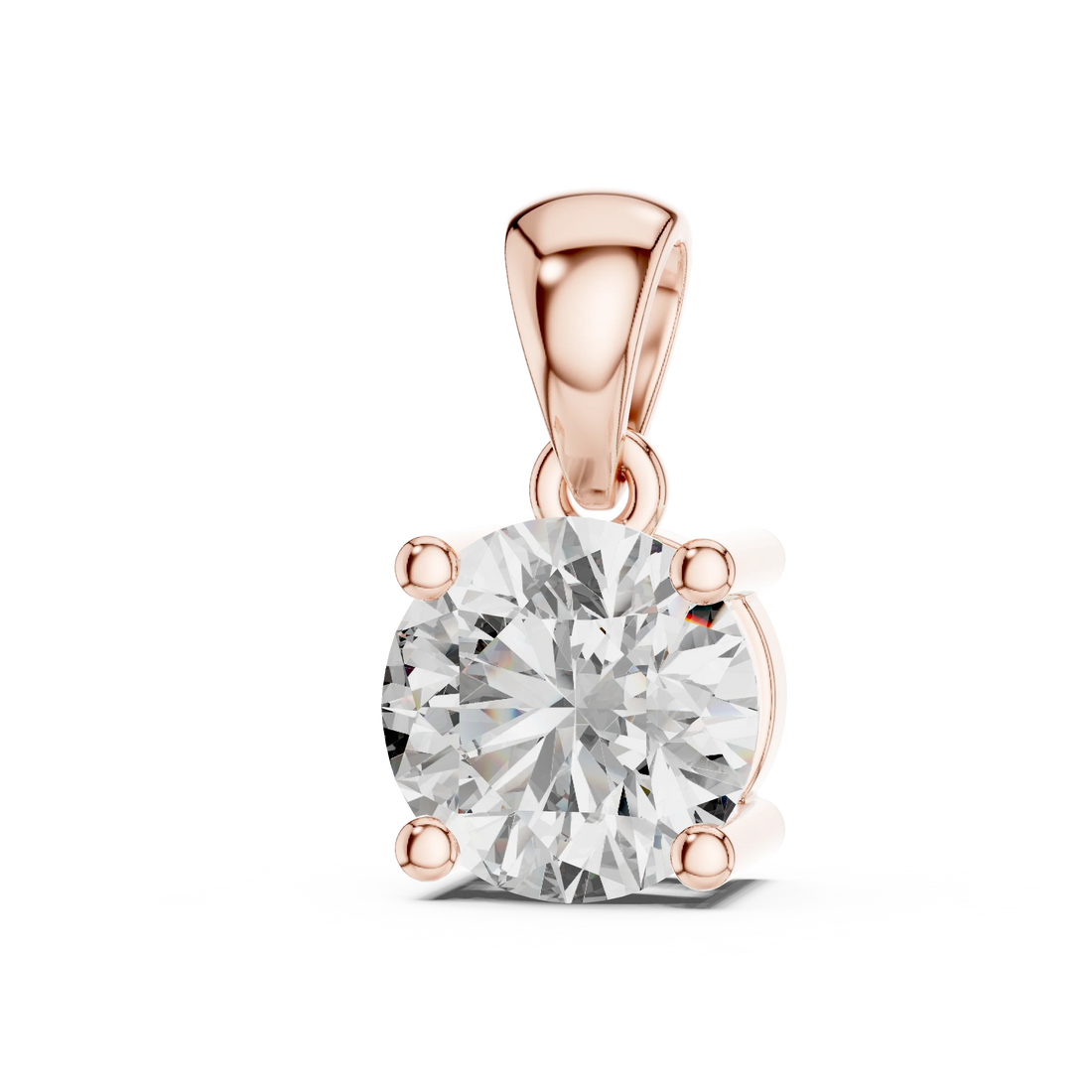Classic Radiance Round Solitaire Diamond Pendant
