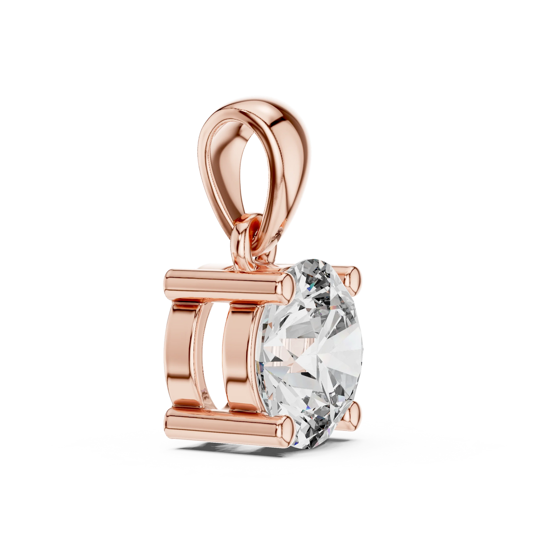 Classic Radiance Round Solitaire Diamond Pendant