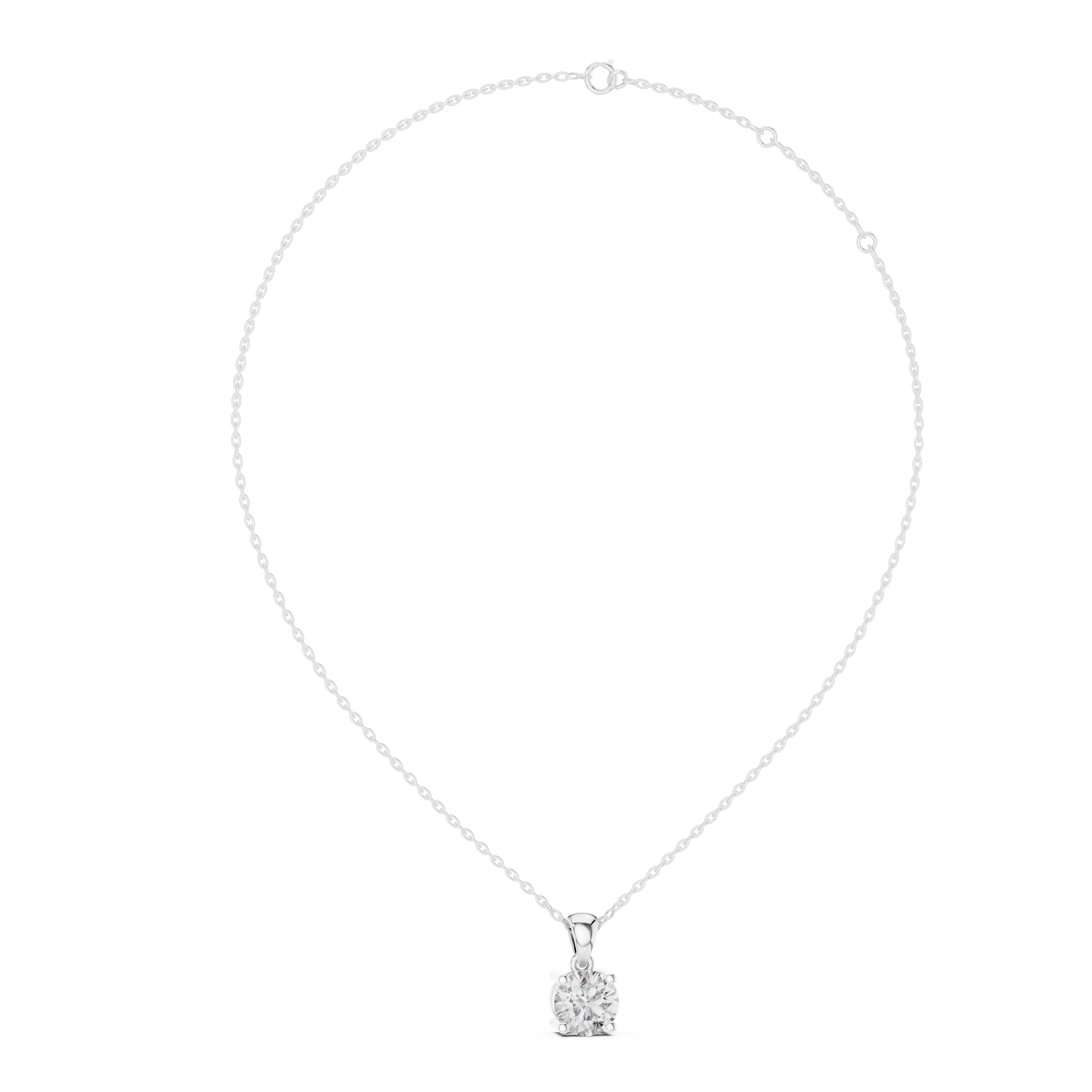 Classic Radiance Round Solitaire Diamond Pendant