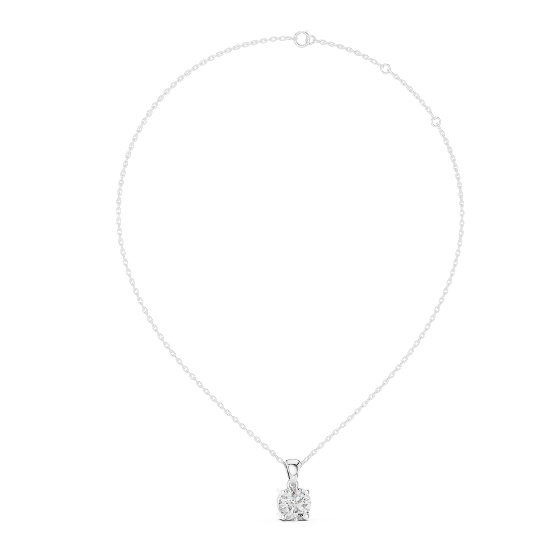 Classic Radiance Round Solitaire Diamond Pendant