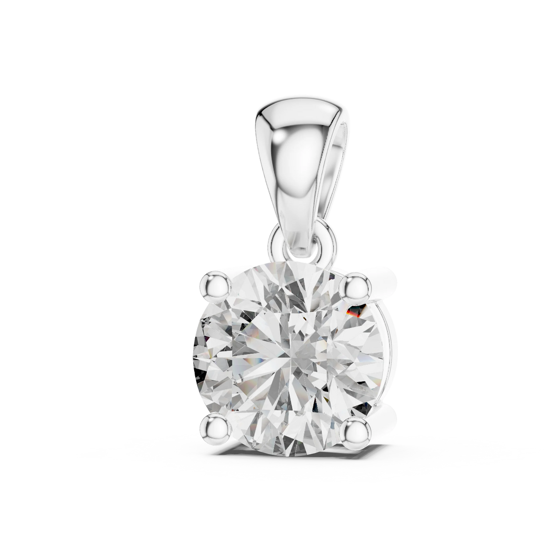 Classic Radiance Round Solitaire Diamond Pendant