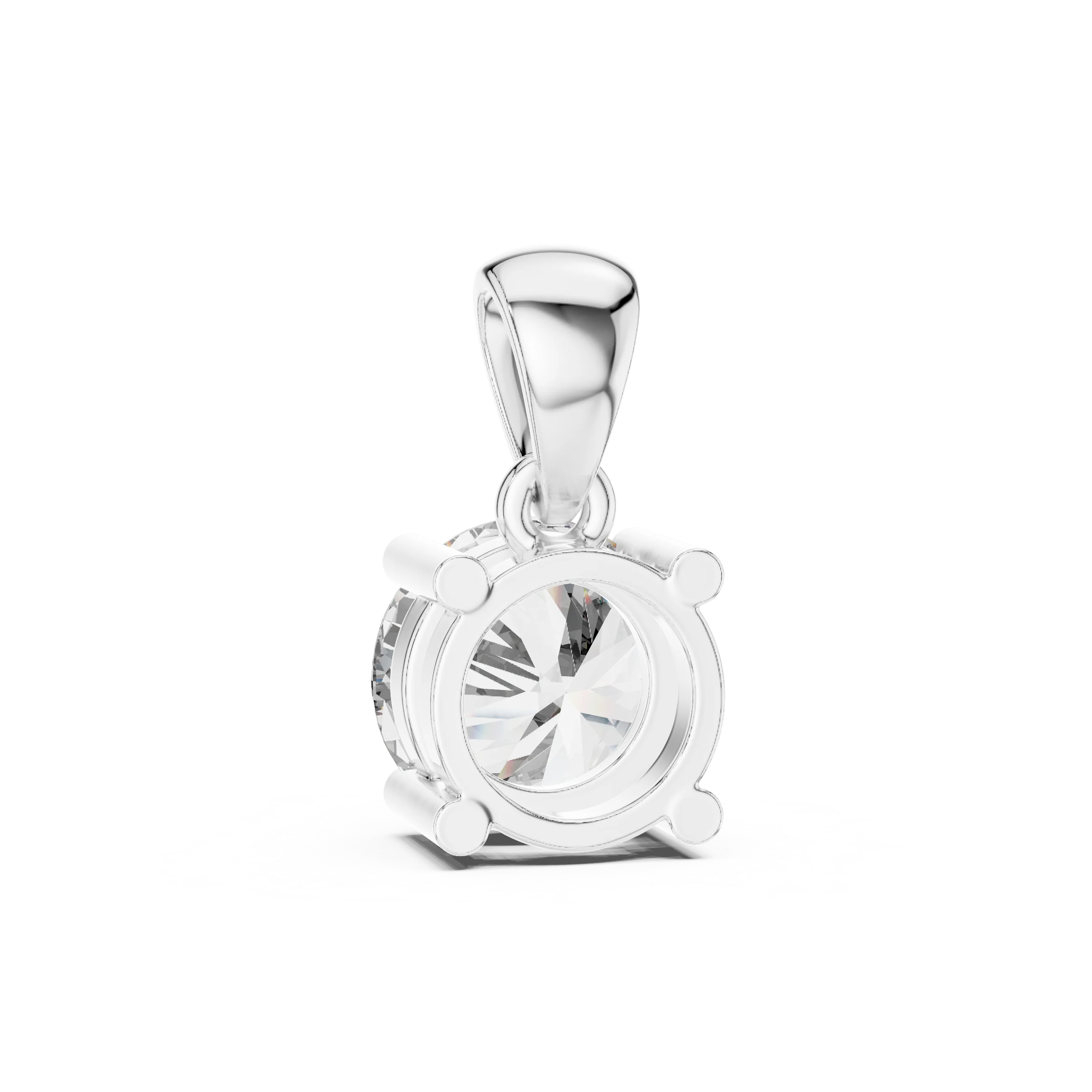 Classic Radiance Round Solitaire Diamond Pendant