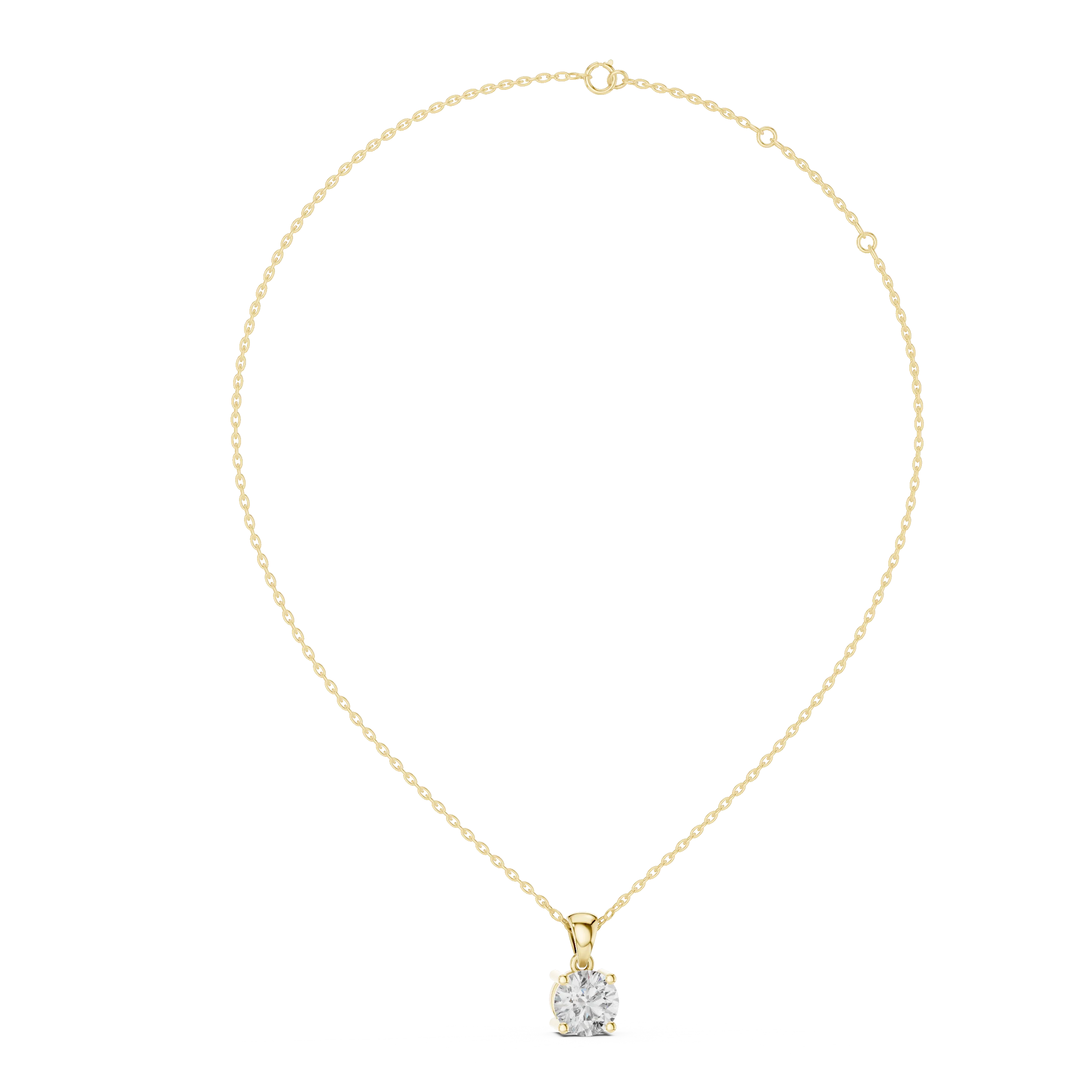 Classic Radiance Round Solitaire Diamond Pendant