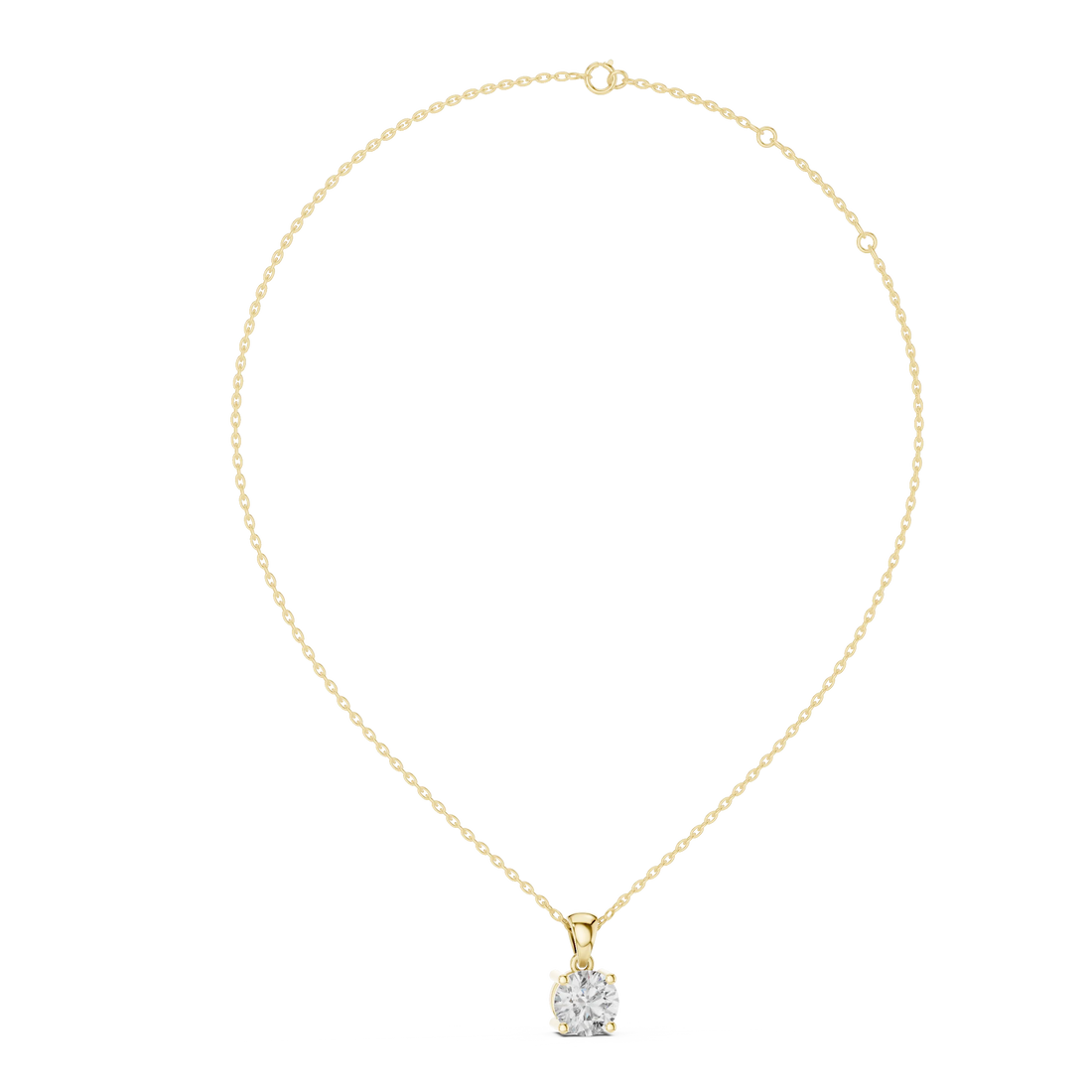 Classic Radiance Round Solitaire Diamond Pendant