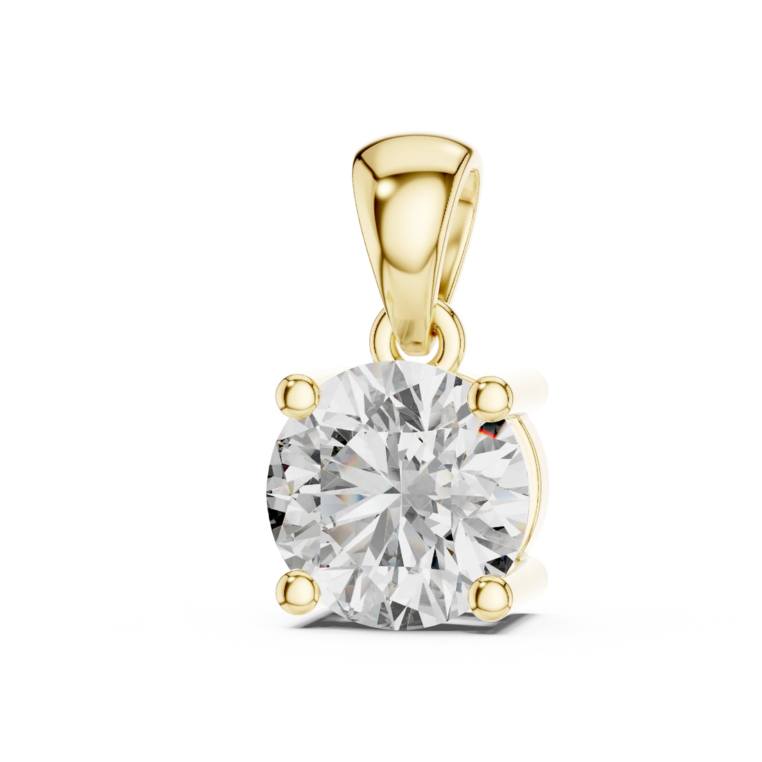 Classic Radiance Round Solitaire Diamond Pendant