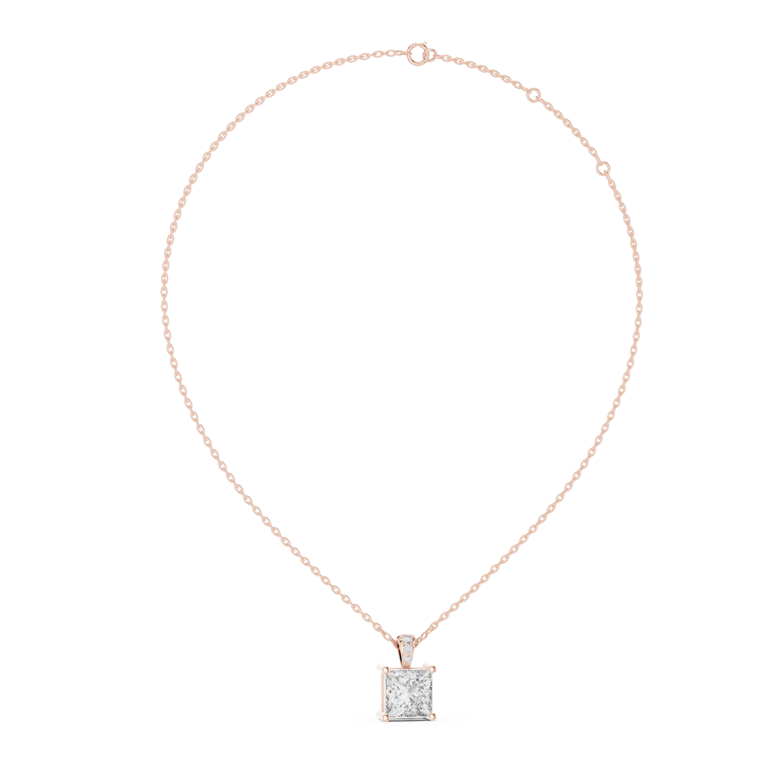 Regal Princess Solitaire Diamond Pendant