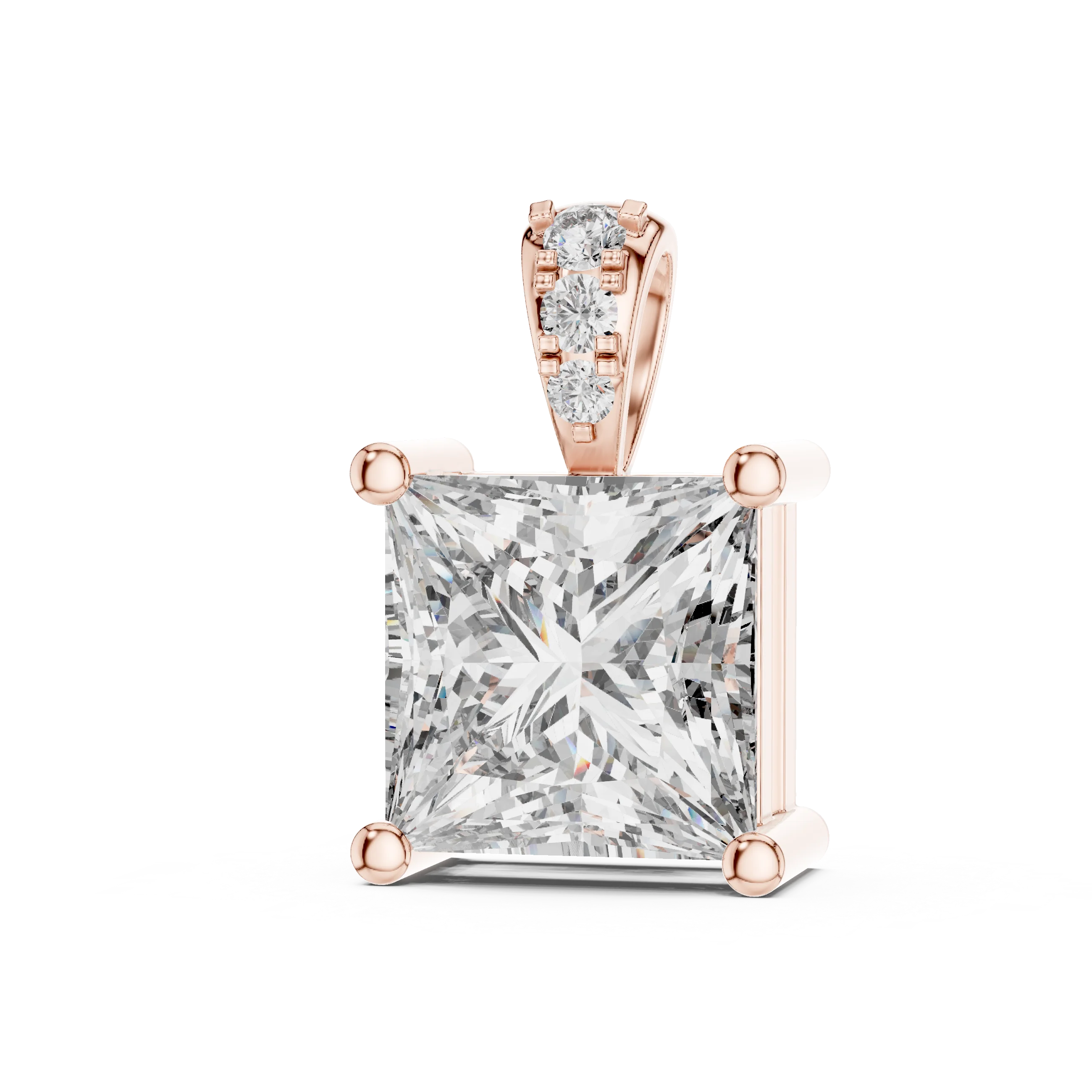Regal Princess Solitaire Diamond Pendant