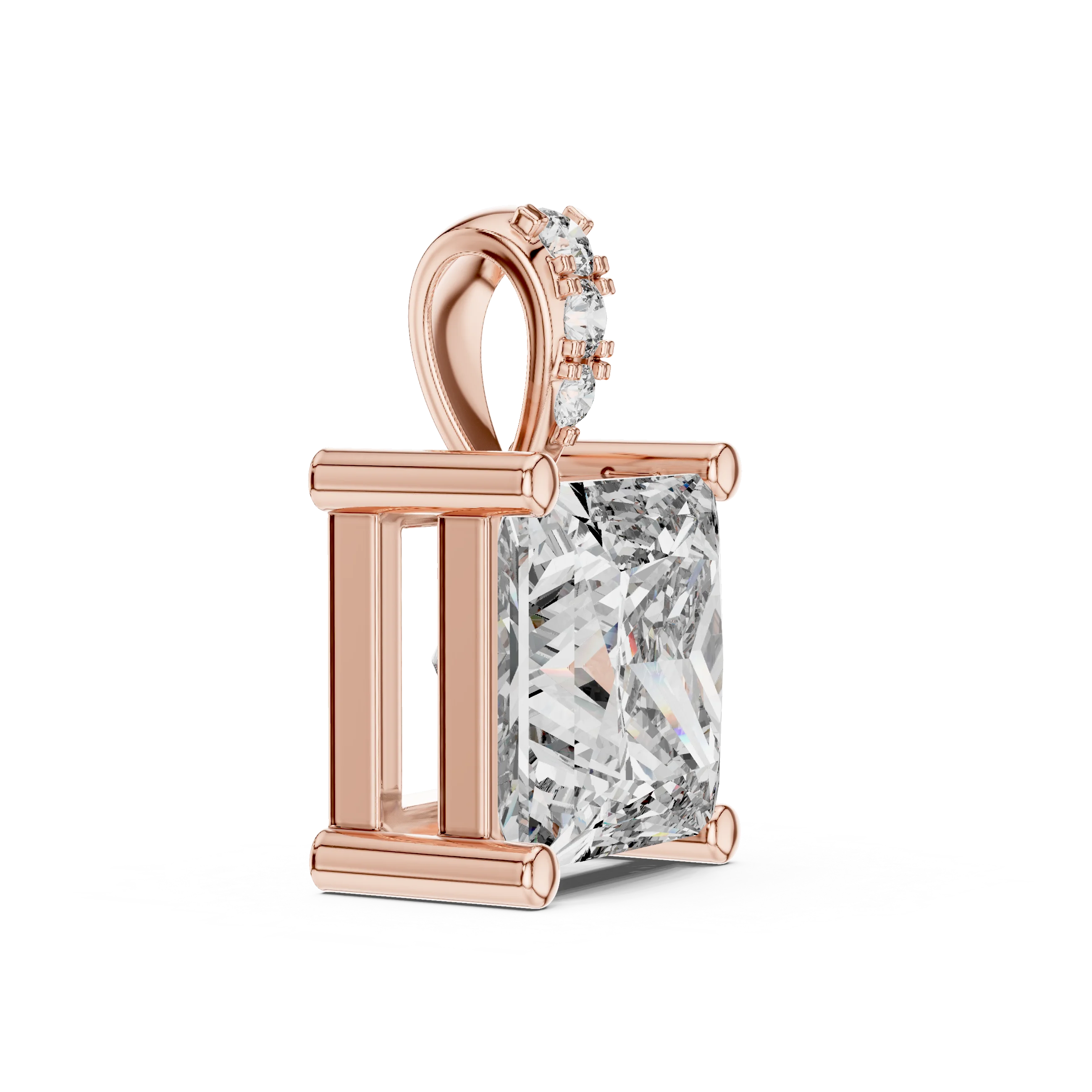 Regal Princess Solitaire Diamond Pendant