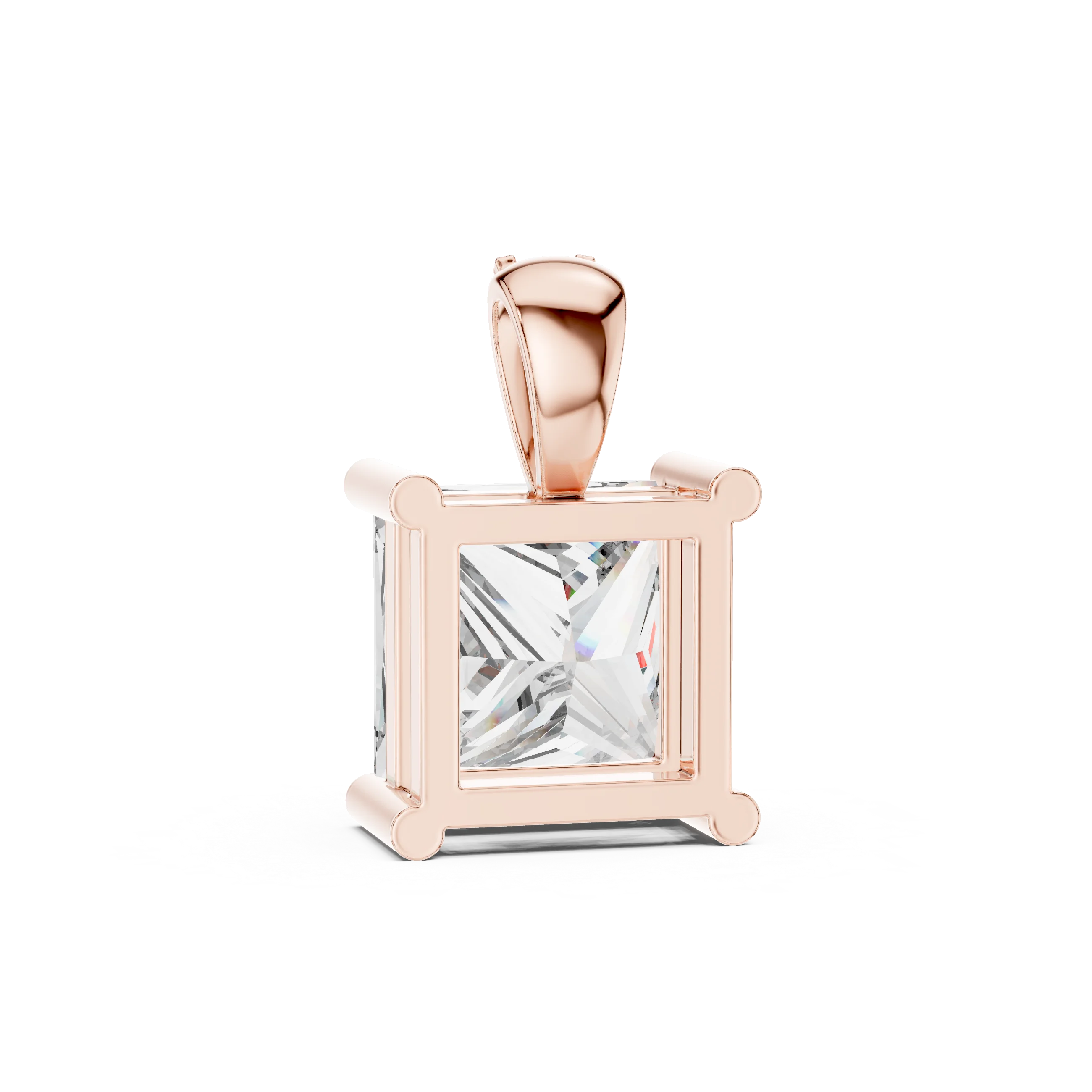 Regal Princess Solitaire Diamond Pendant